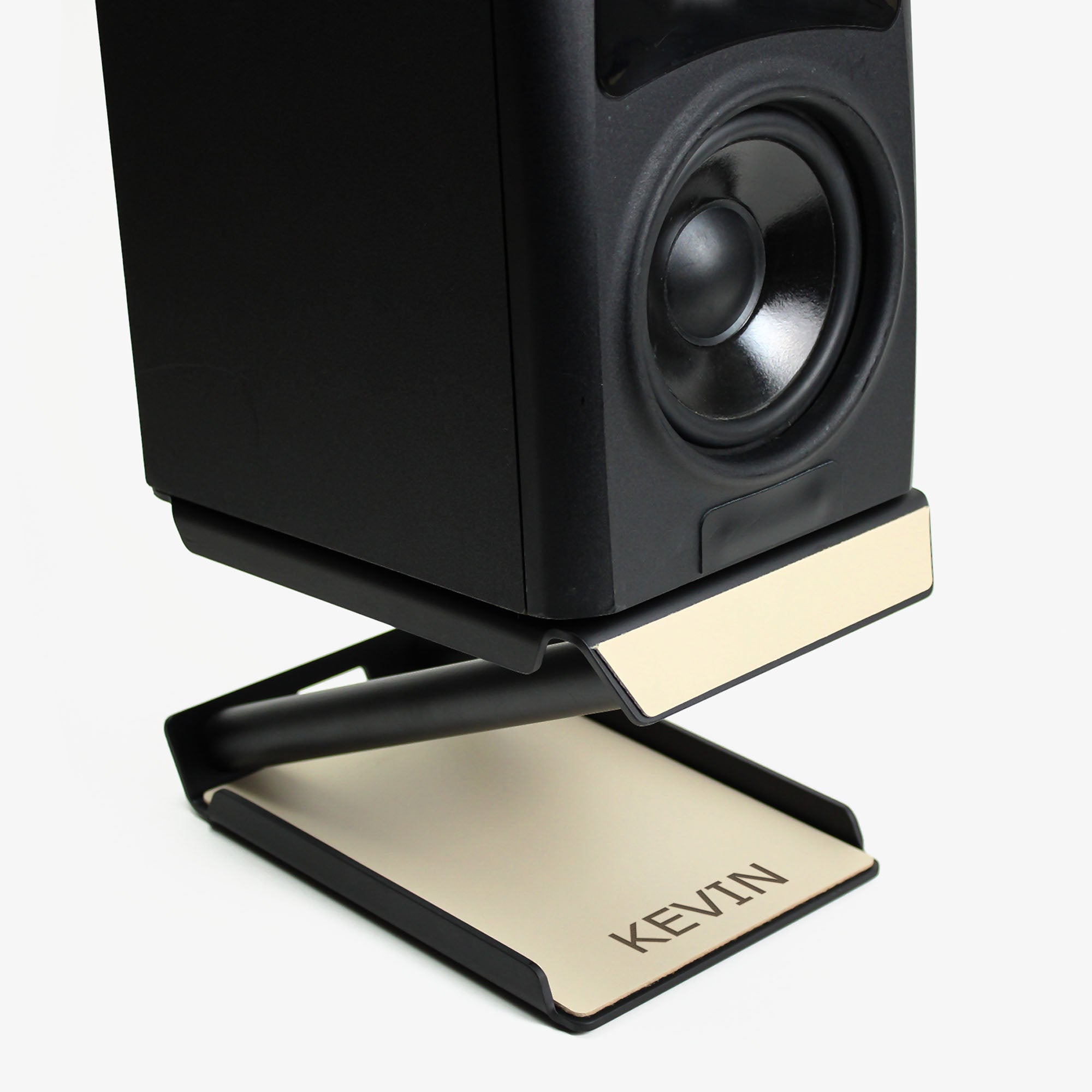 Metal & Leather Speaker Stand desk