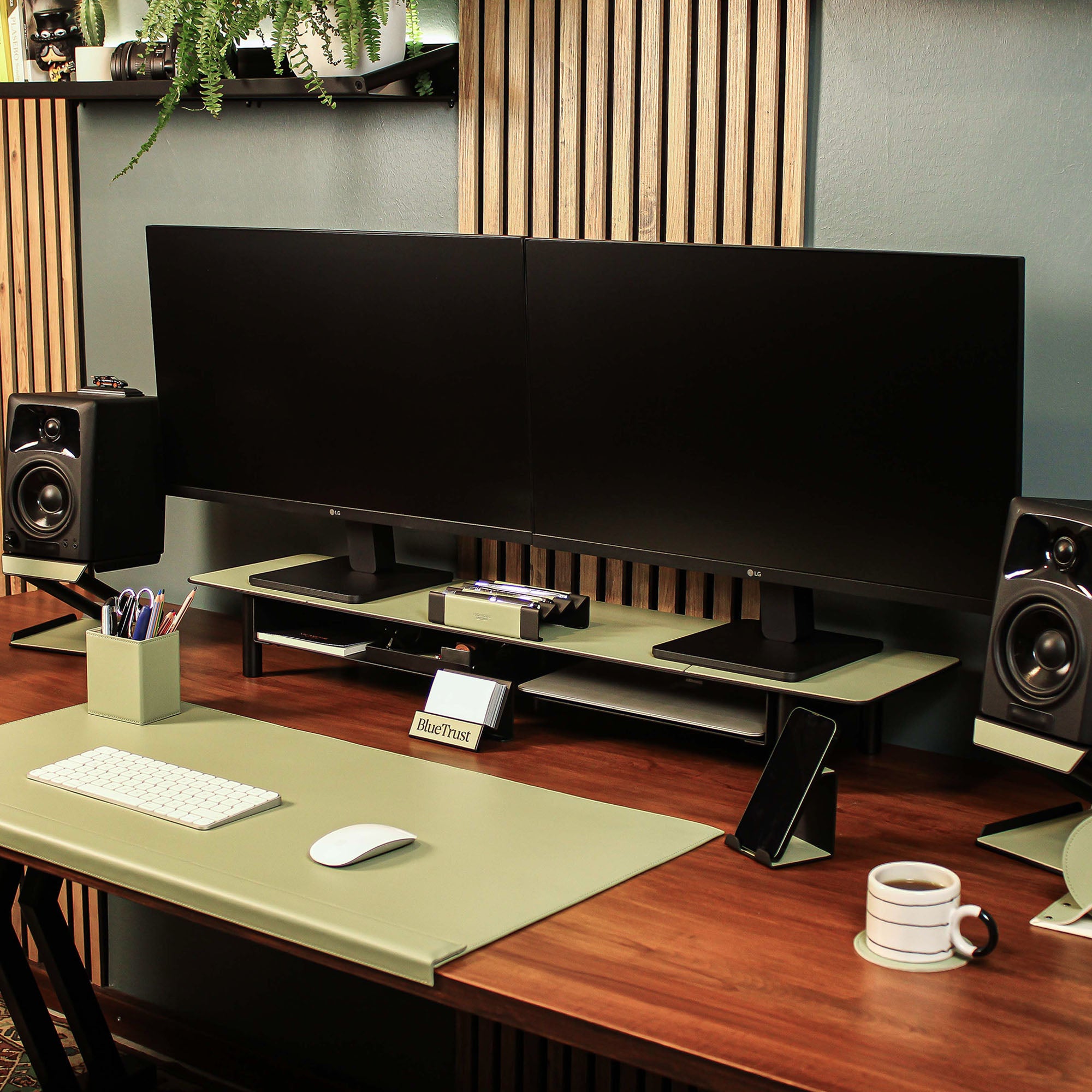 Luxury Office Monitor Stand minimalist desk organizer