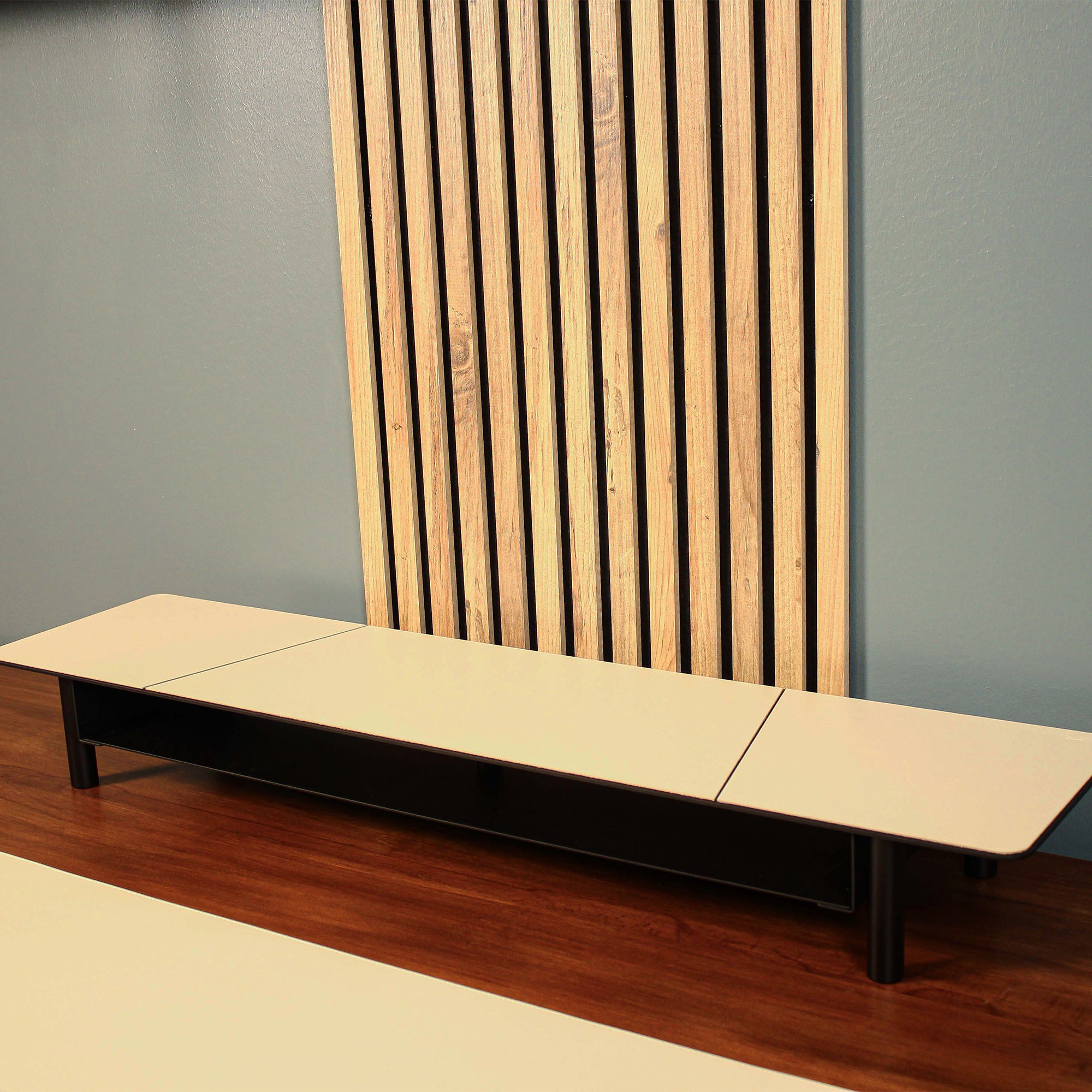 White Dual Desk Monitor Shelf