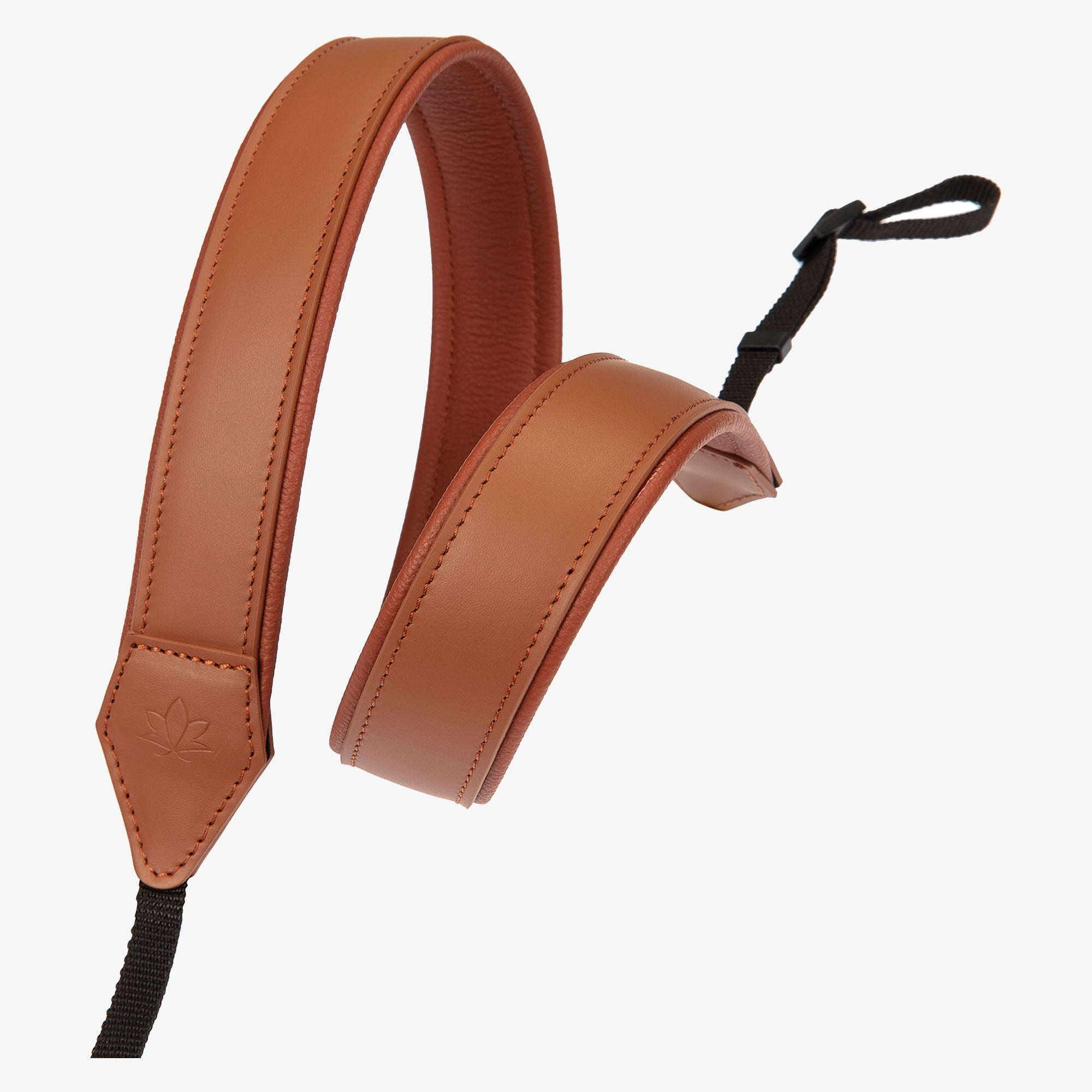 Brown Personalized Leather Camera Strap With Comfortable padded and adjustable design