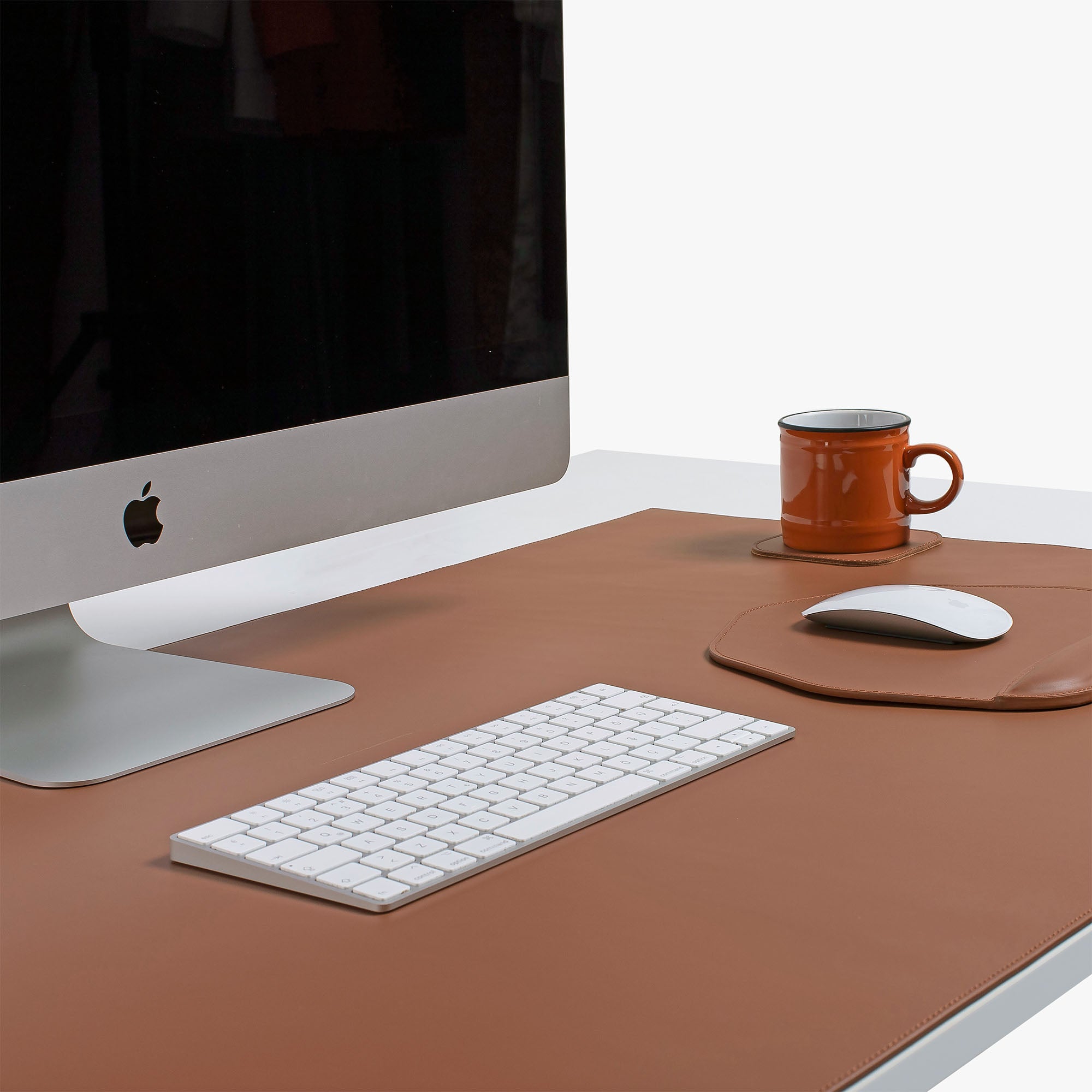 Borwn Leather desk mat customization