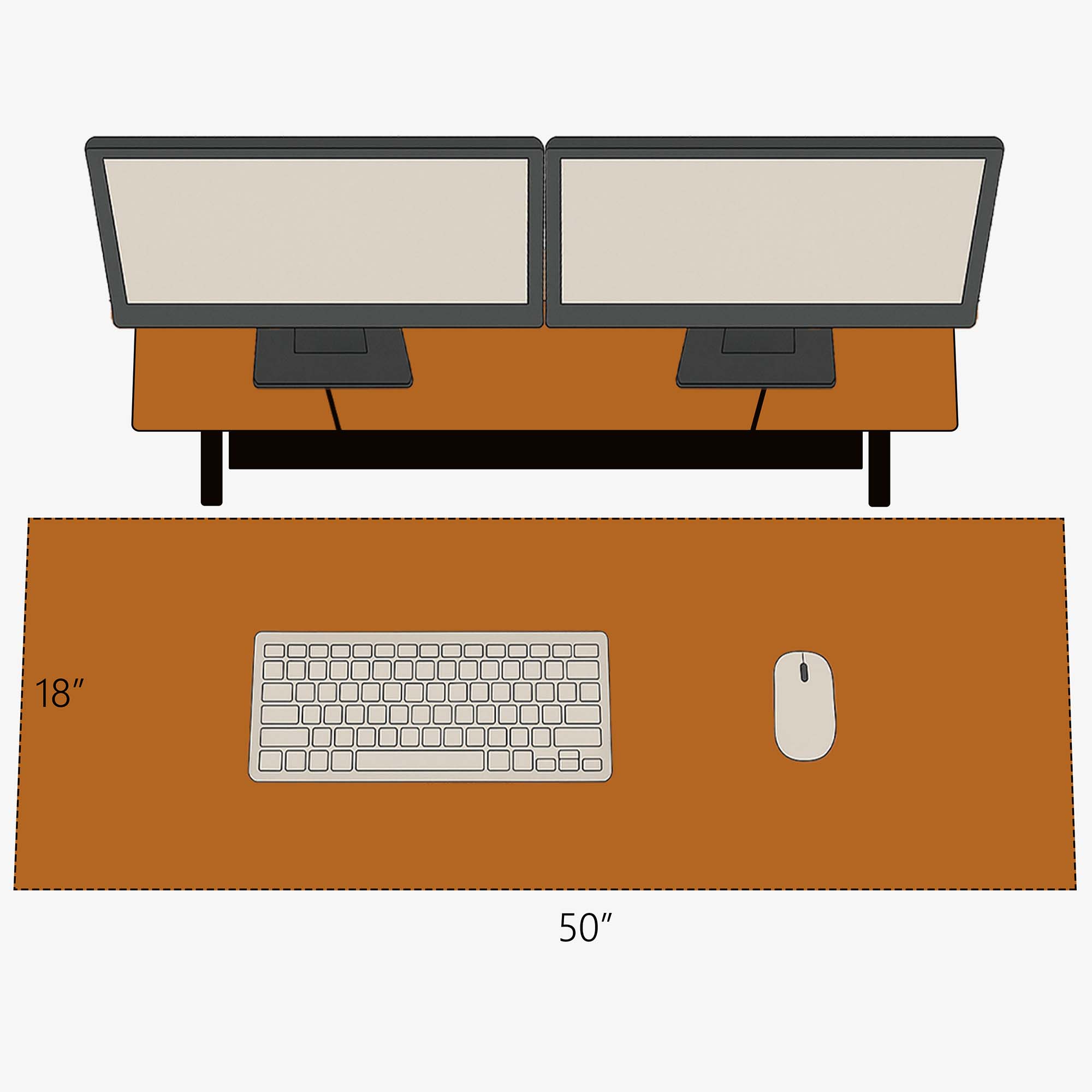 Brown Leather Desk Mat