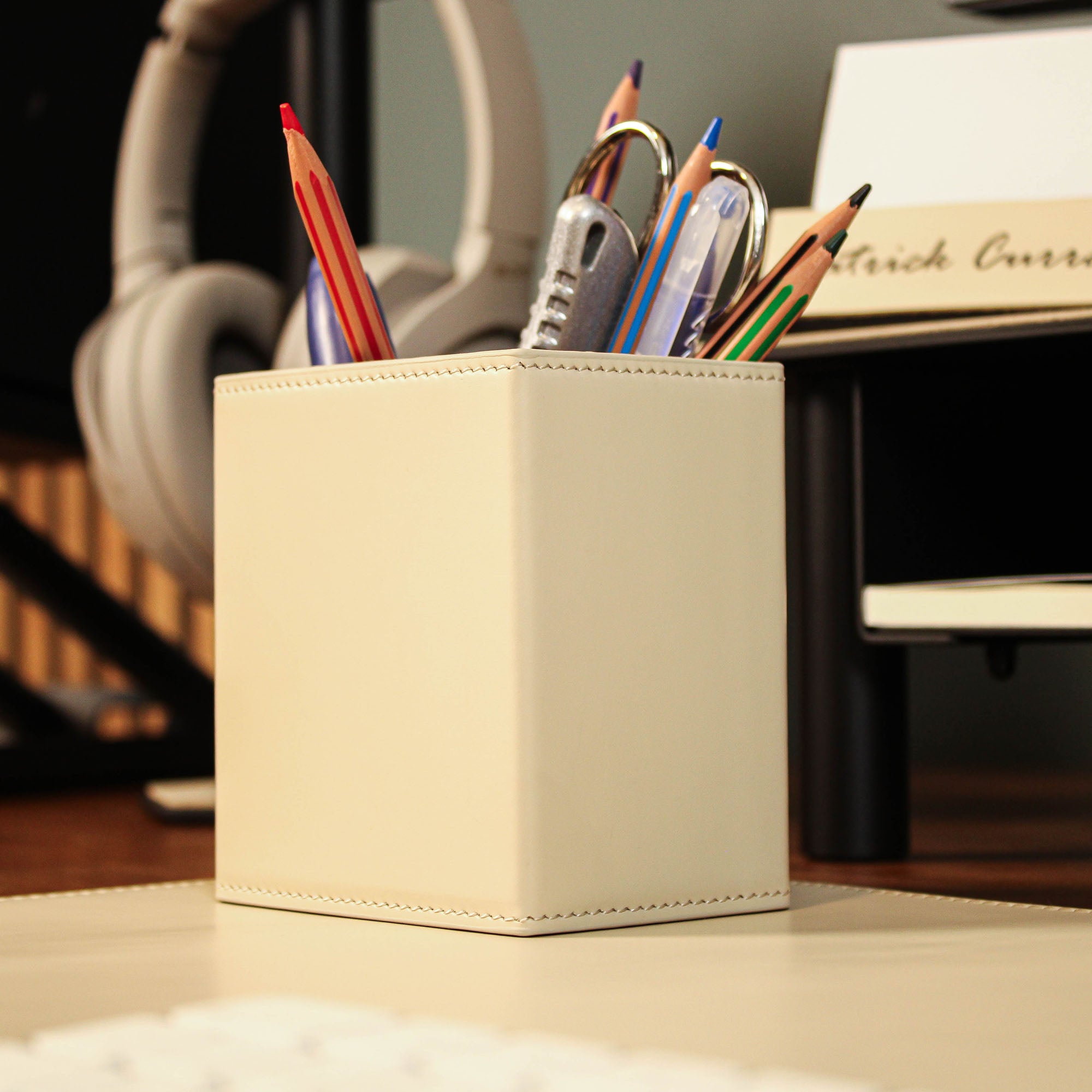Custom Leather Pencil Cup