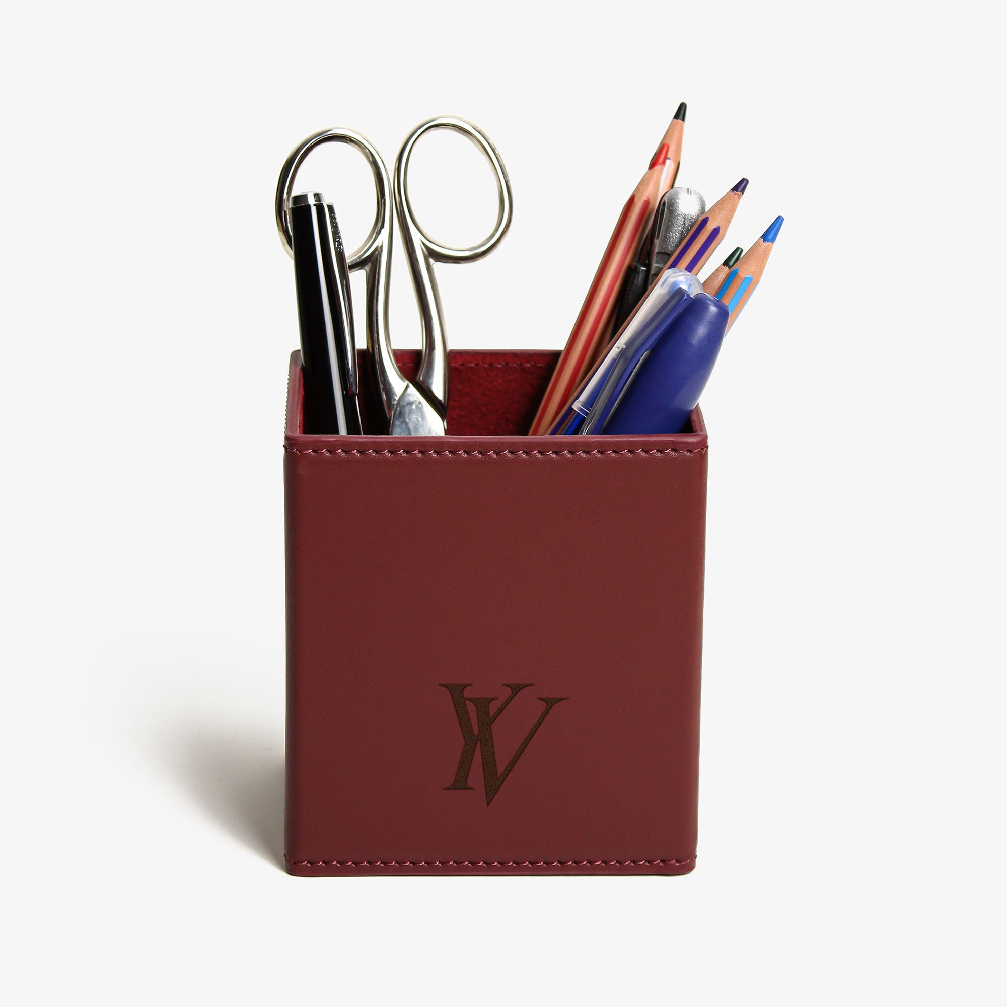 Luxury Leather Pencil Cup