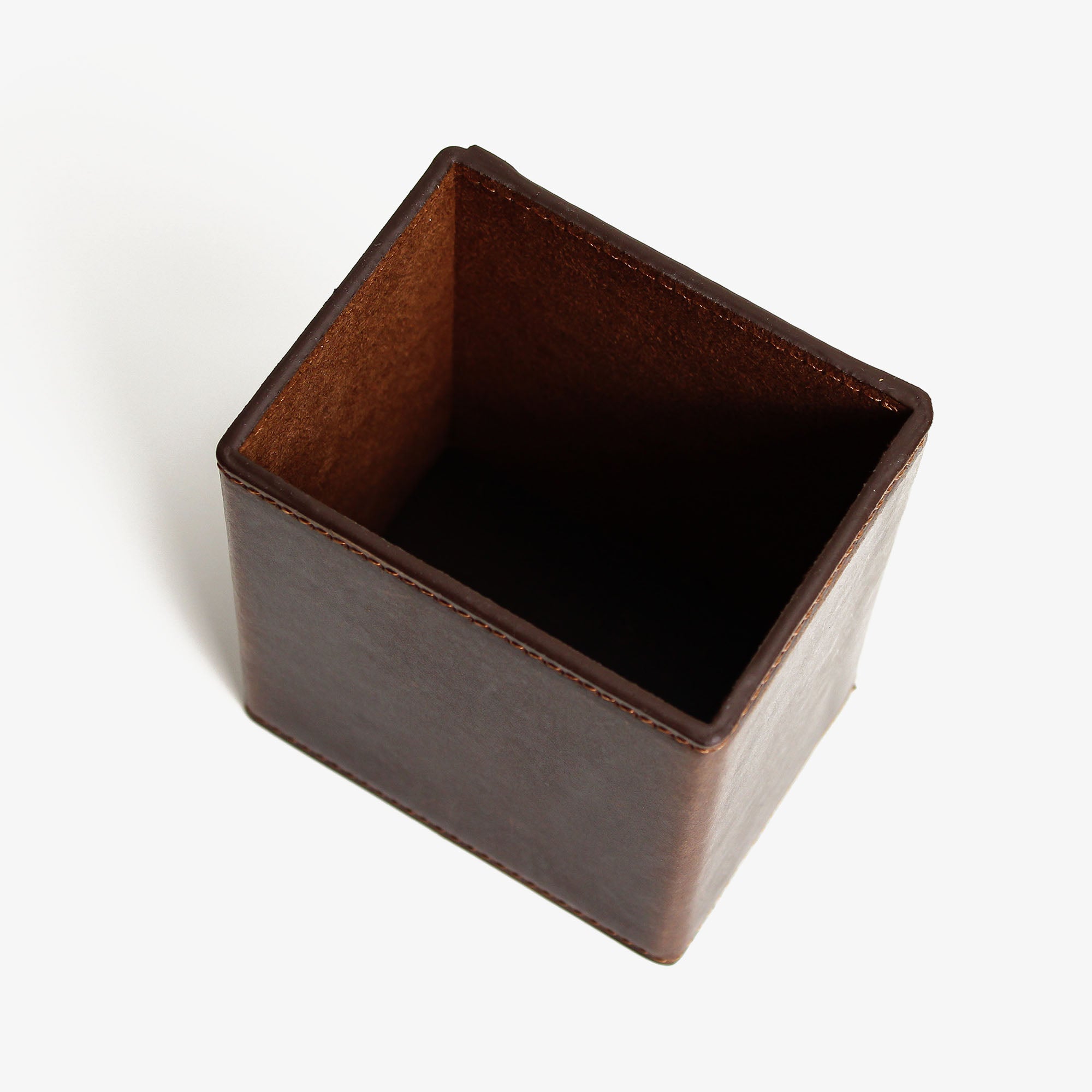 Real Leather Pencil Cup Holder