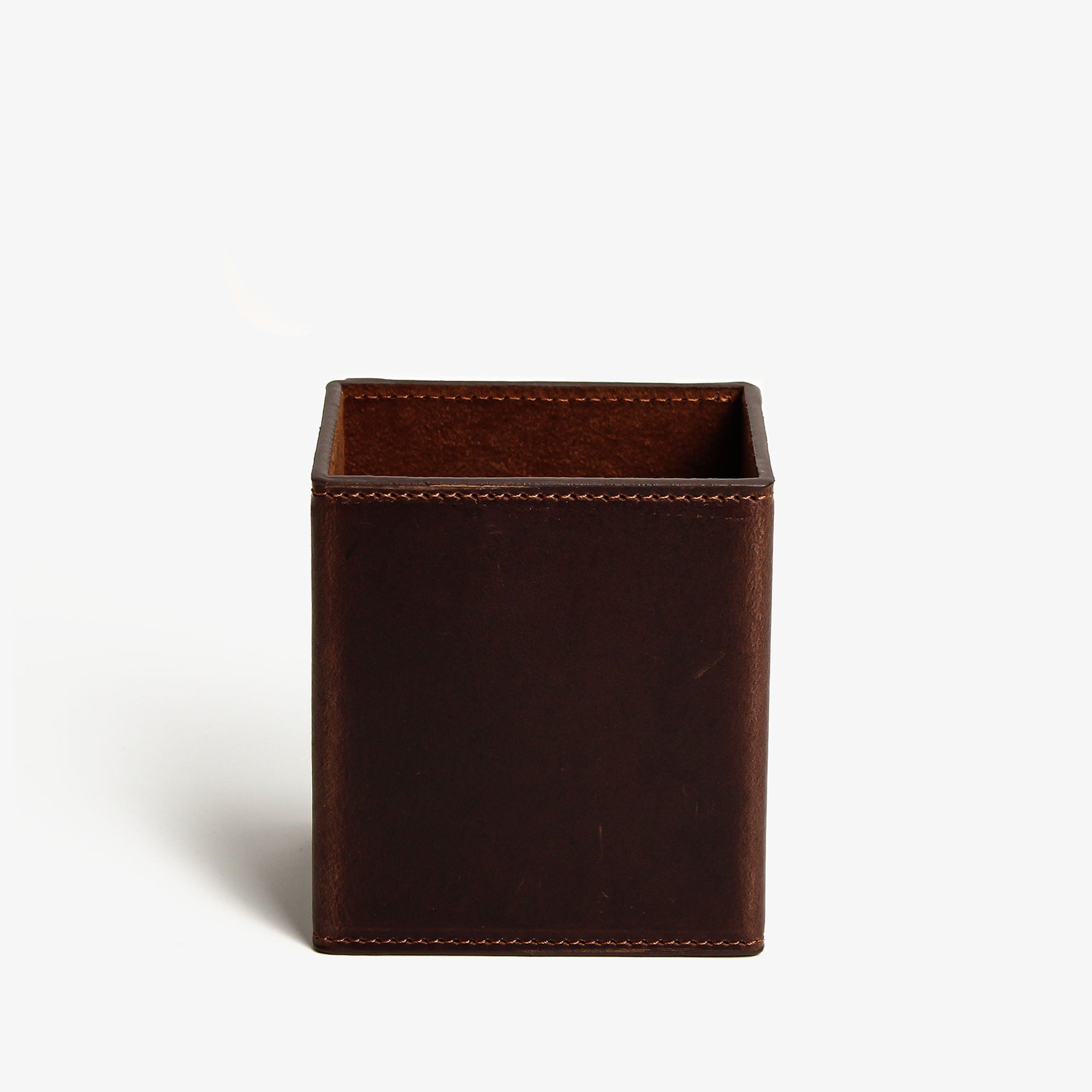 Real Leather Pencil Cup Holder