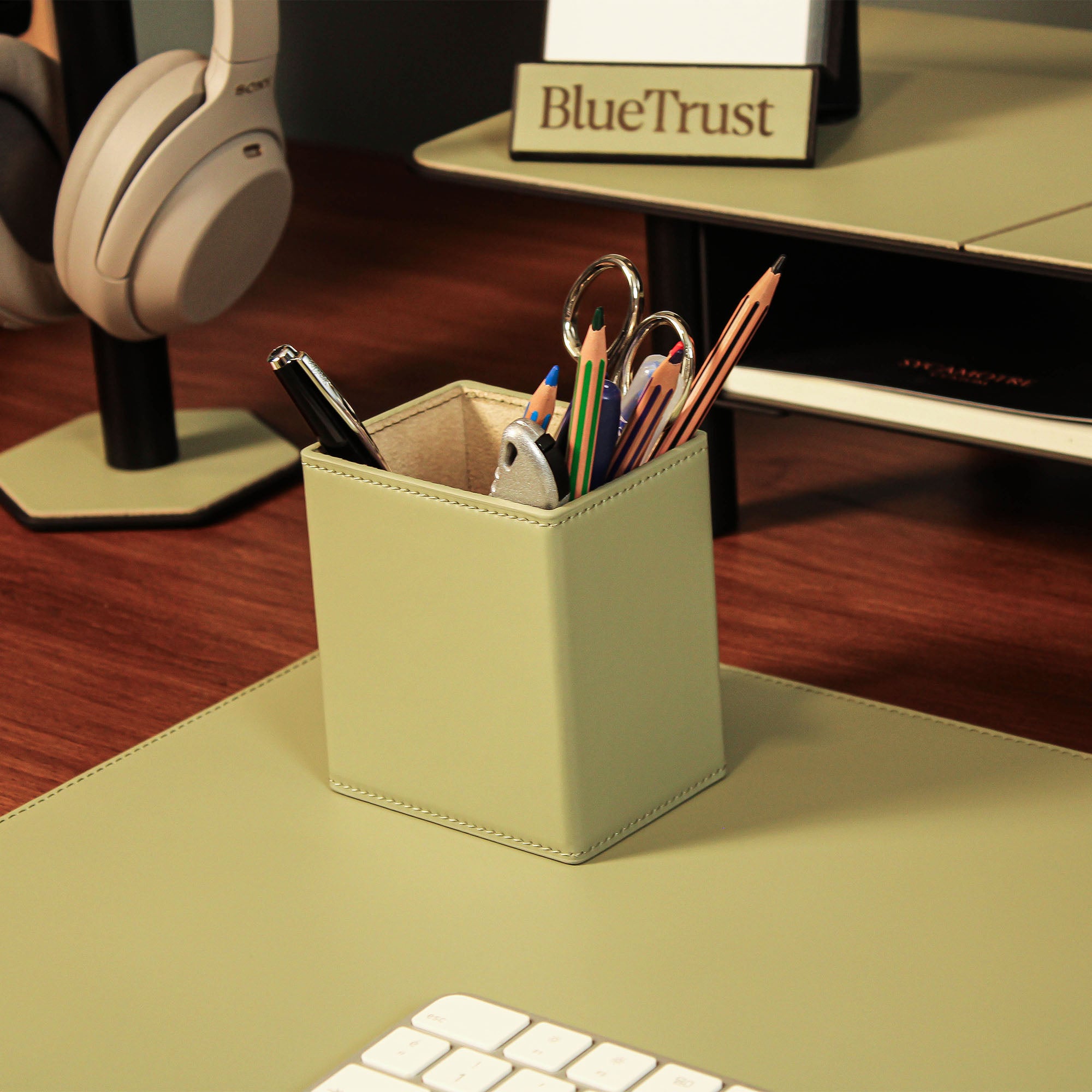 Leather Pencil Cup Holder
