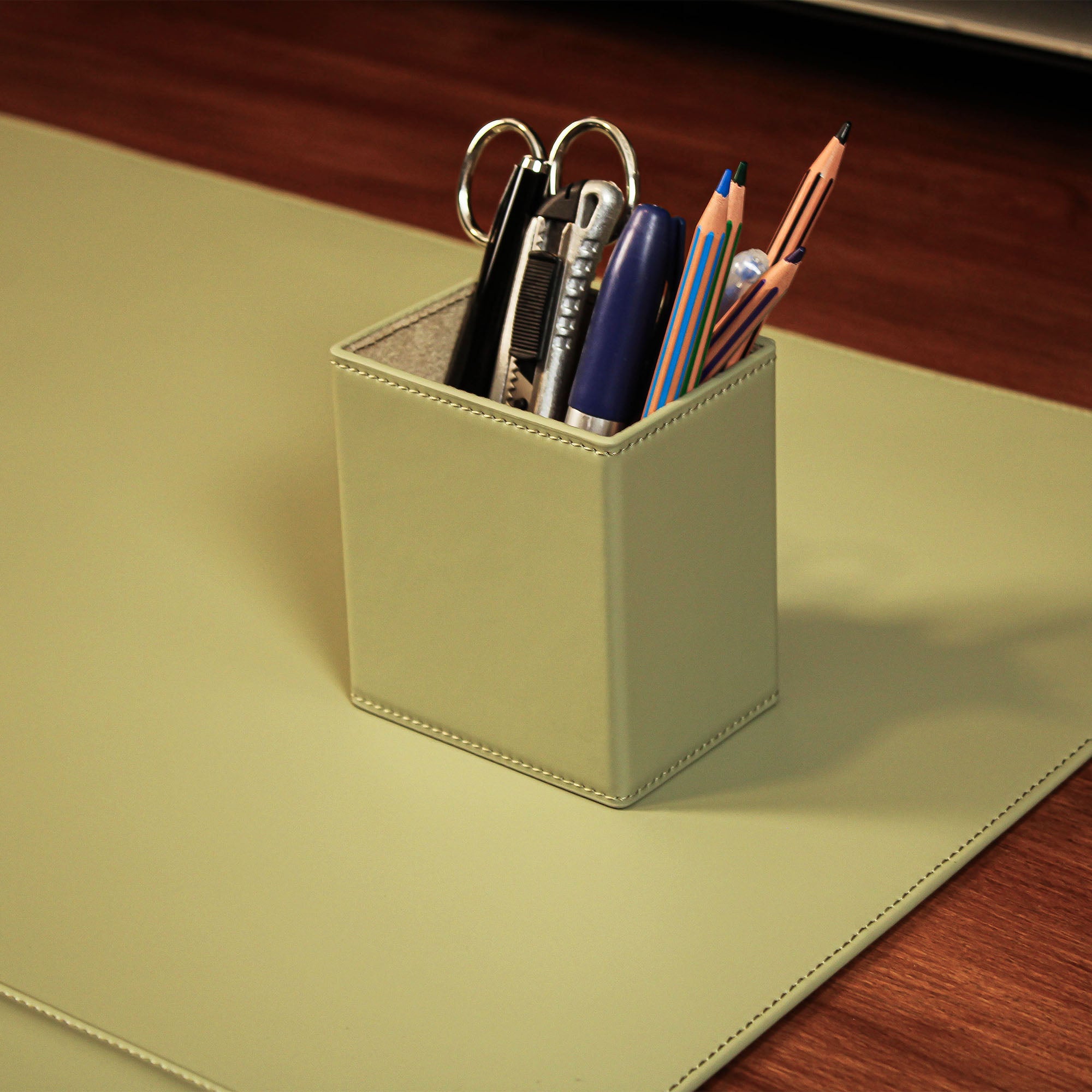 Leather Pencil Cup Holder