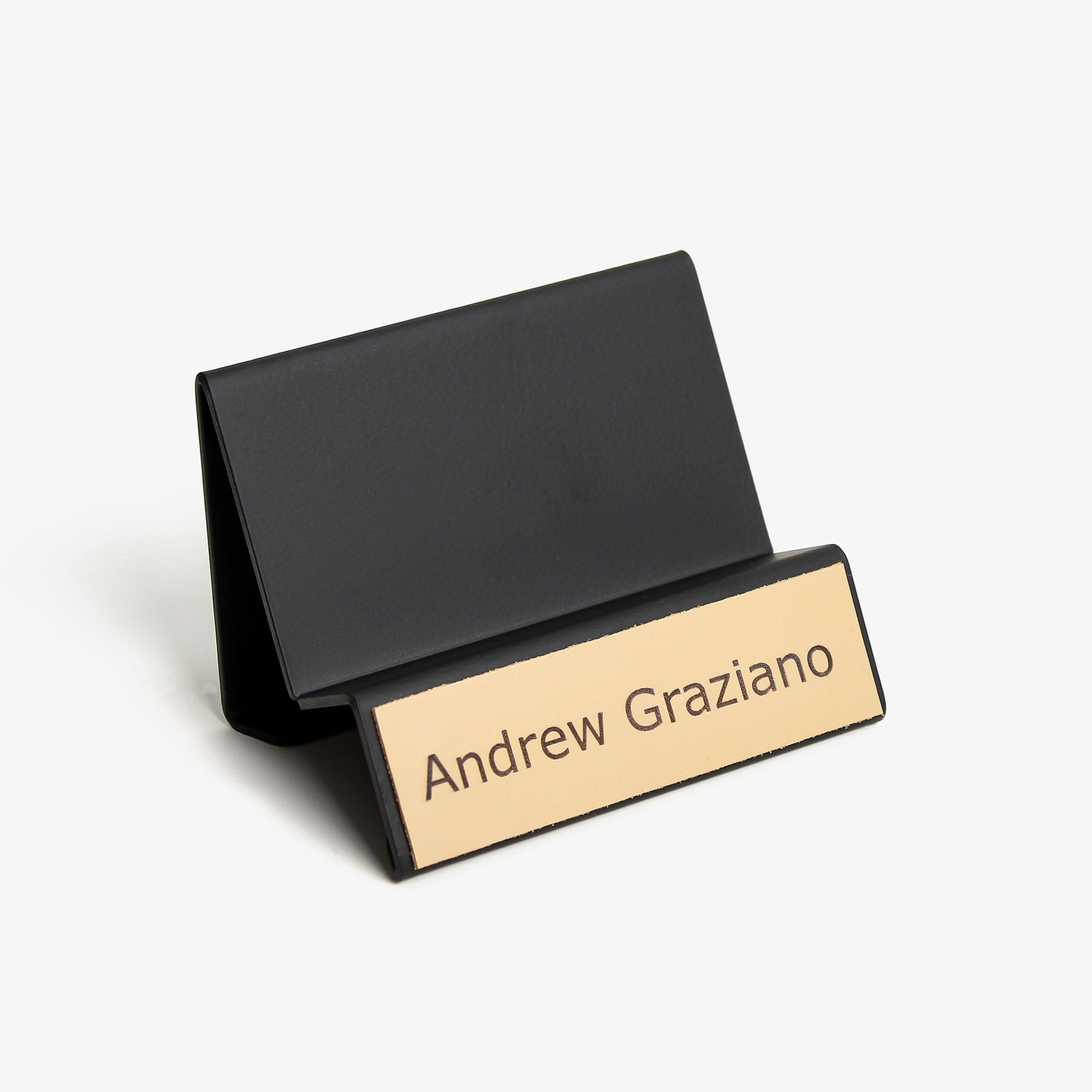 Luxury Business Card Holder with leather overlay