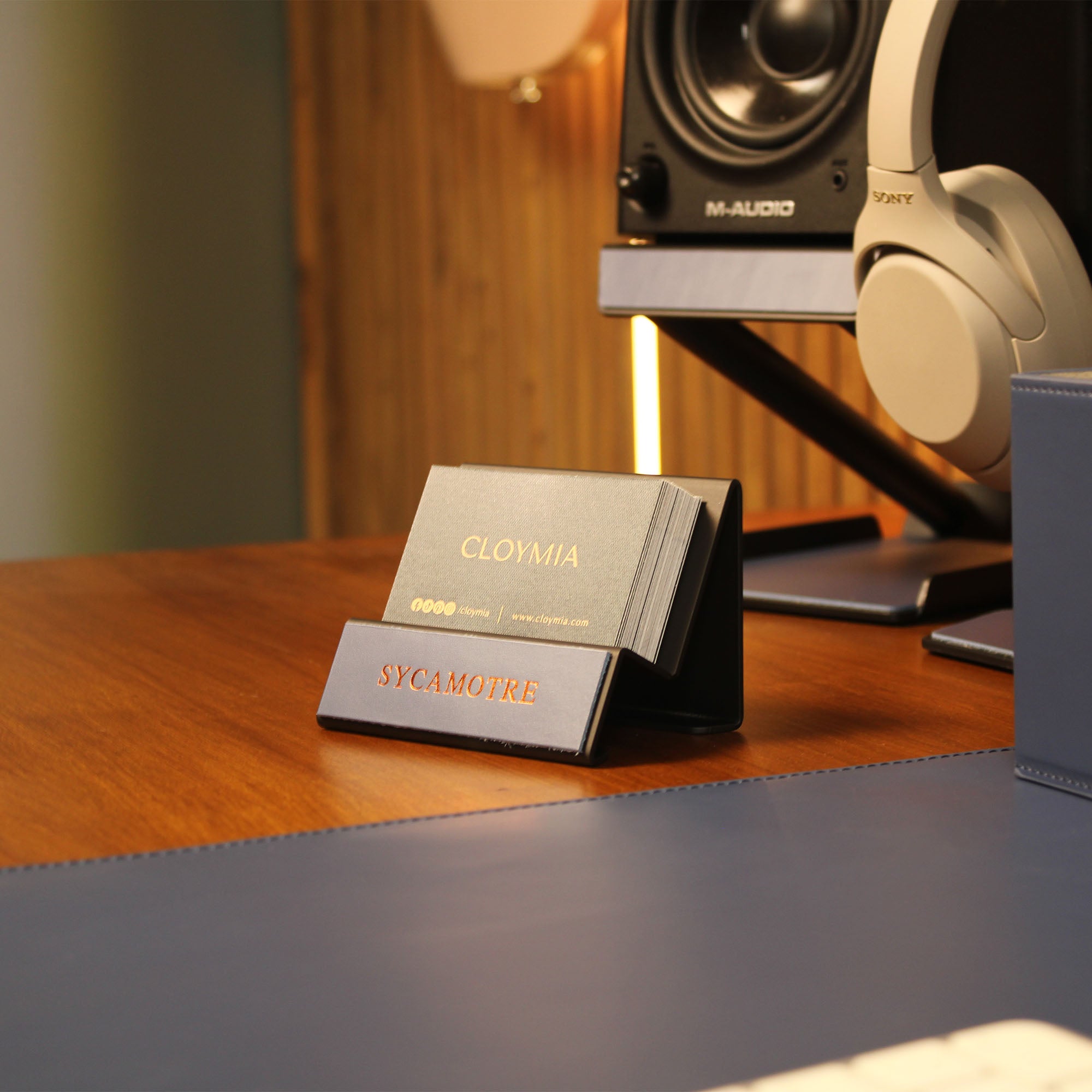 Best Business Card Holder with leather overlay