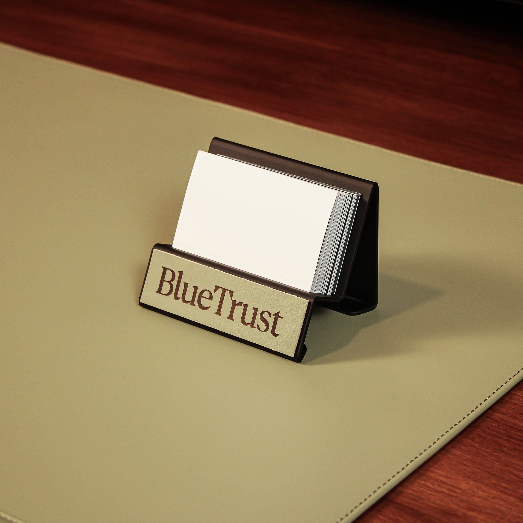 Best Business Card Holder with leather overlay