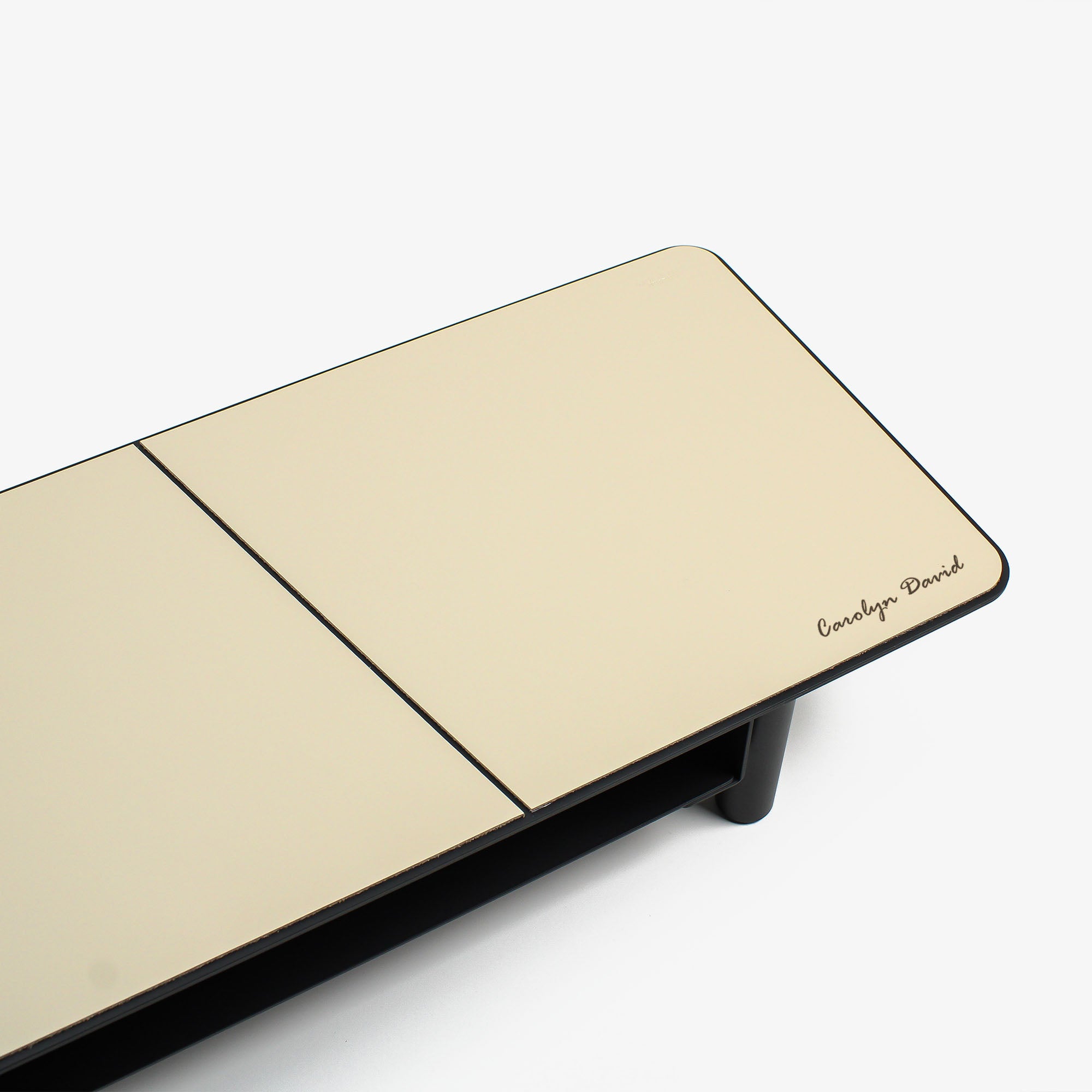 White Dual Desk Monitor Shelf