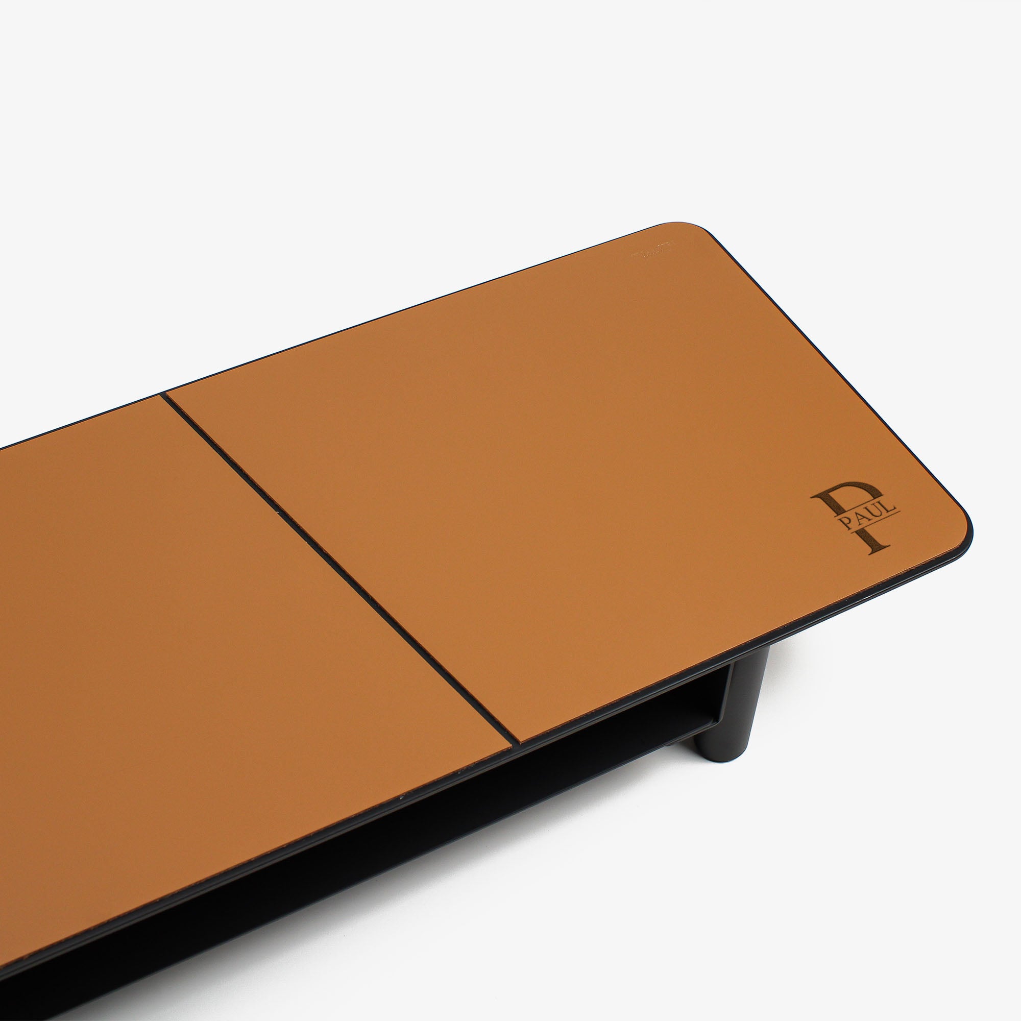 Brown Metal Monitor Stand office desk shelf organizer