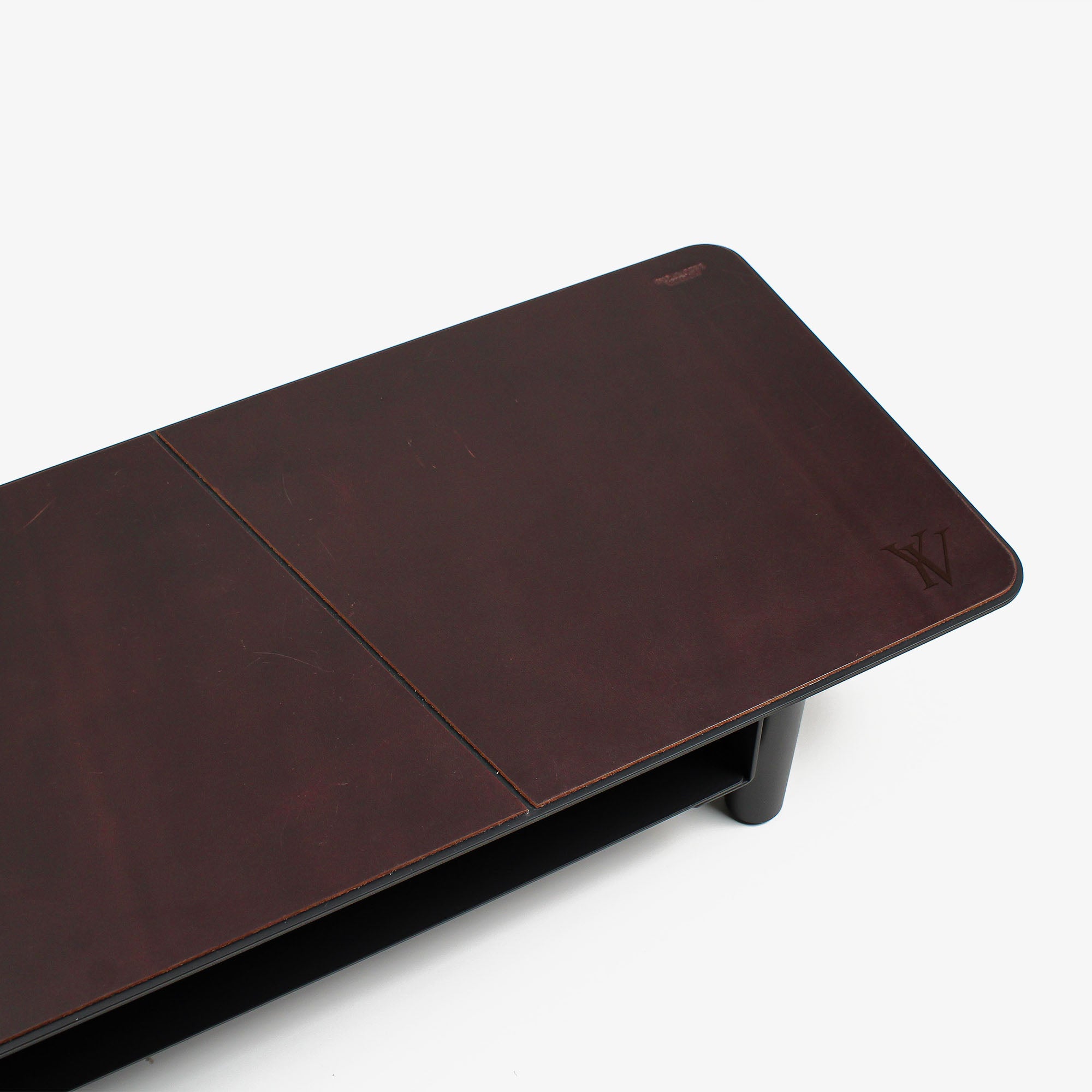 Brown Metal Monitor Stand office desk shelf organizer