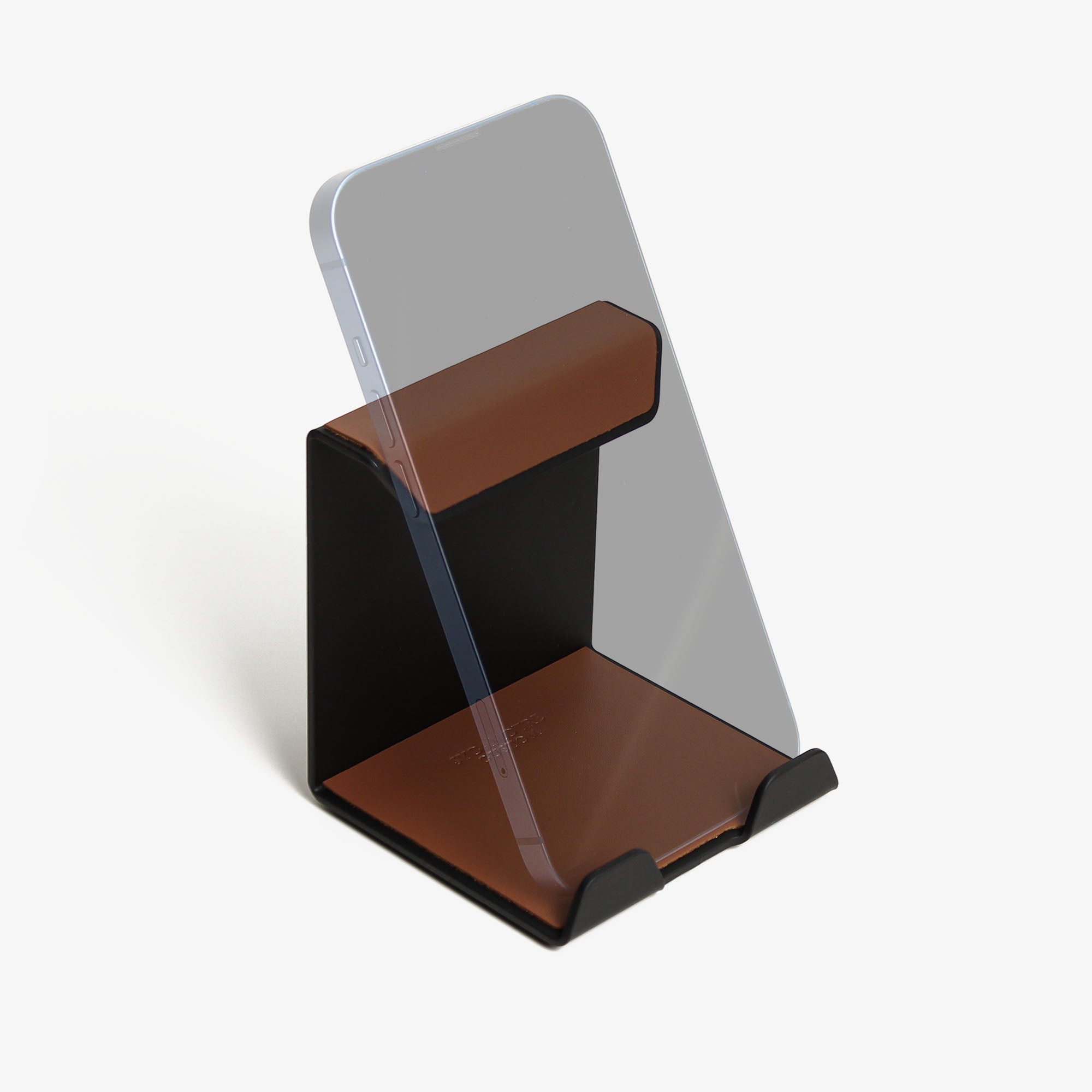 Metal Phone Holder with Leather details