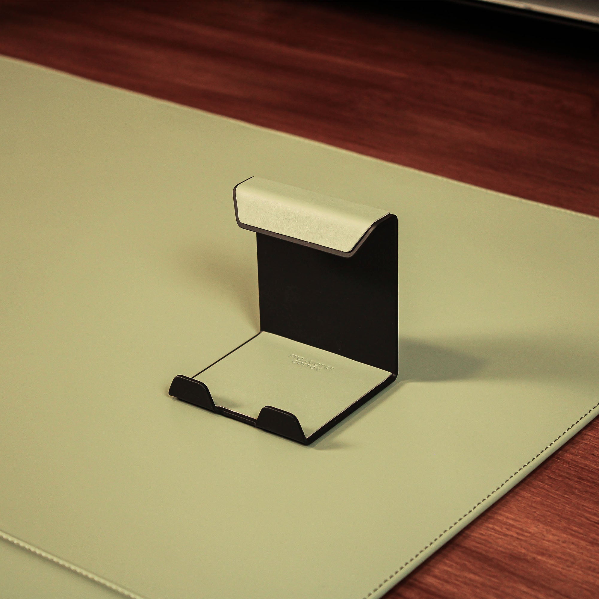 Premium Mobile Phone Stand with leather overlay