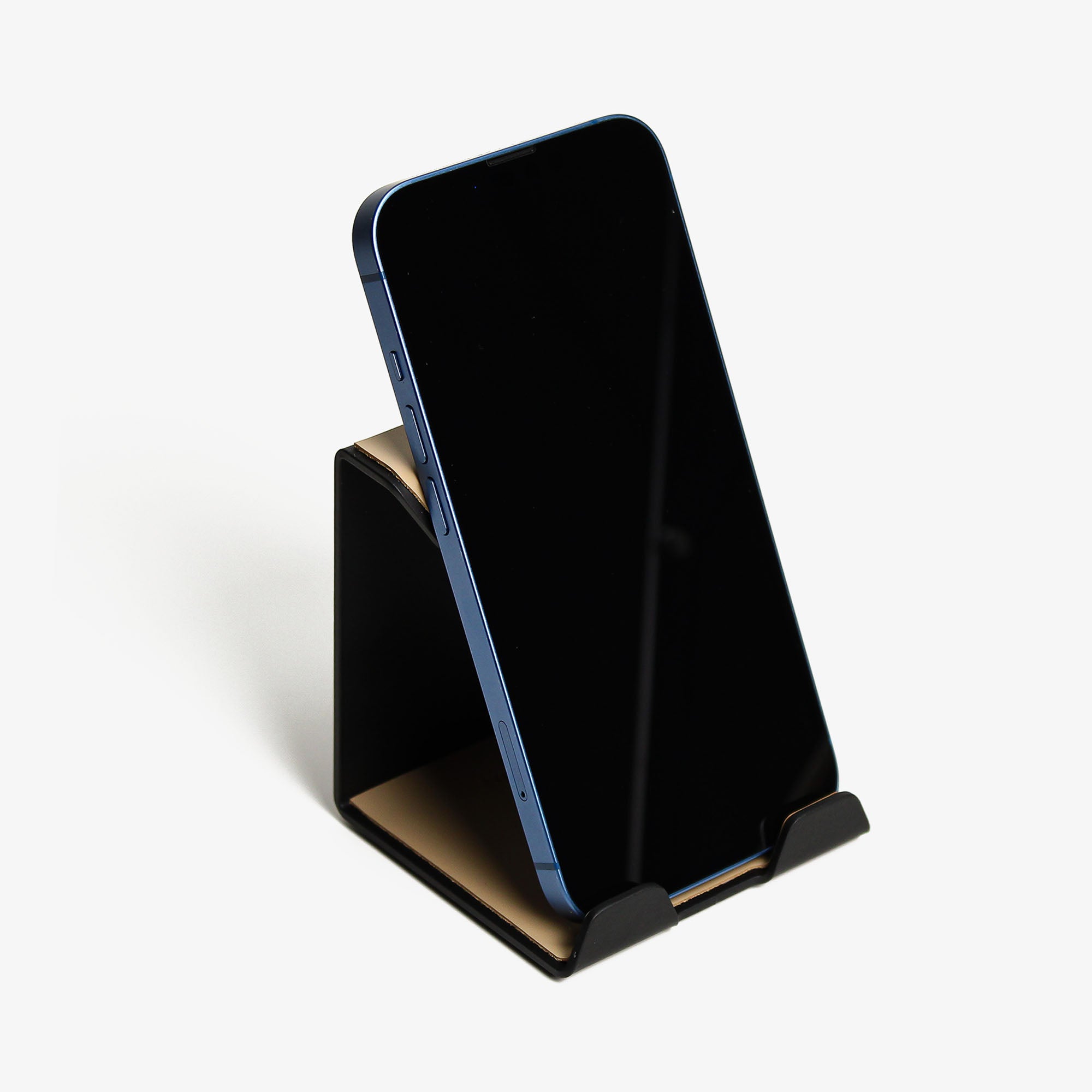 Premium Mobile Phone Stand with leather overlay