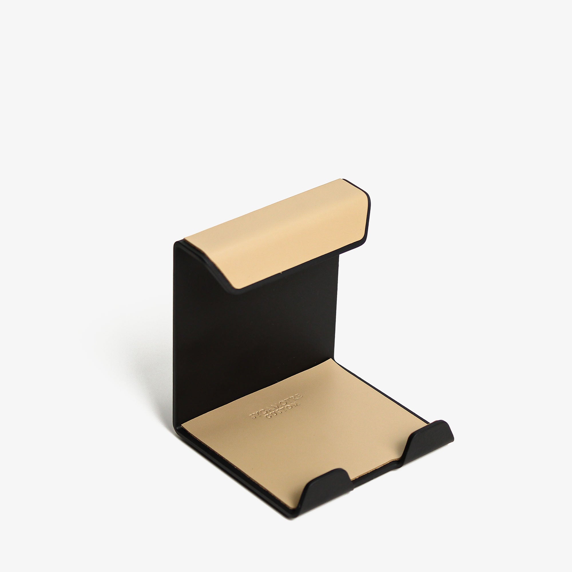 Premium Mobile Phone Stand with leather overlay