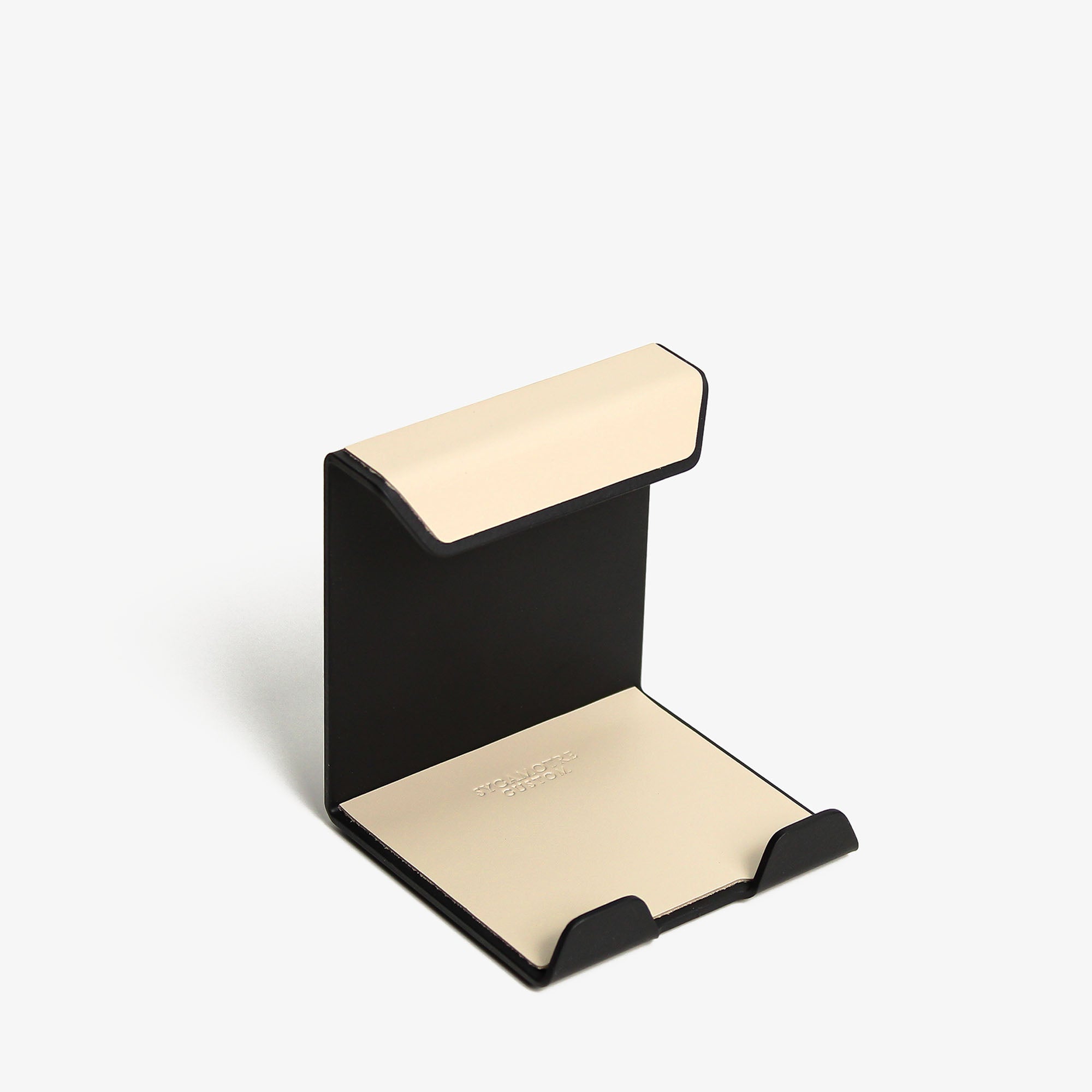 Metal Mobile Phone Stand with leather overlay #color_beige