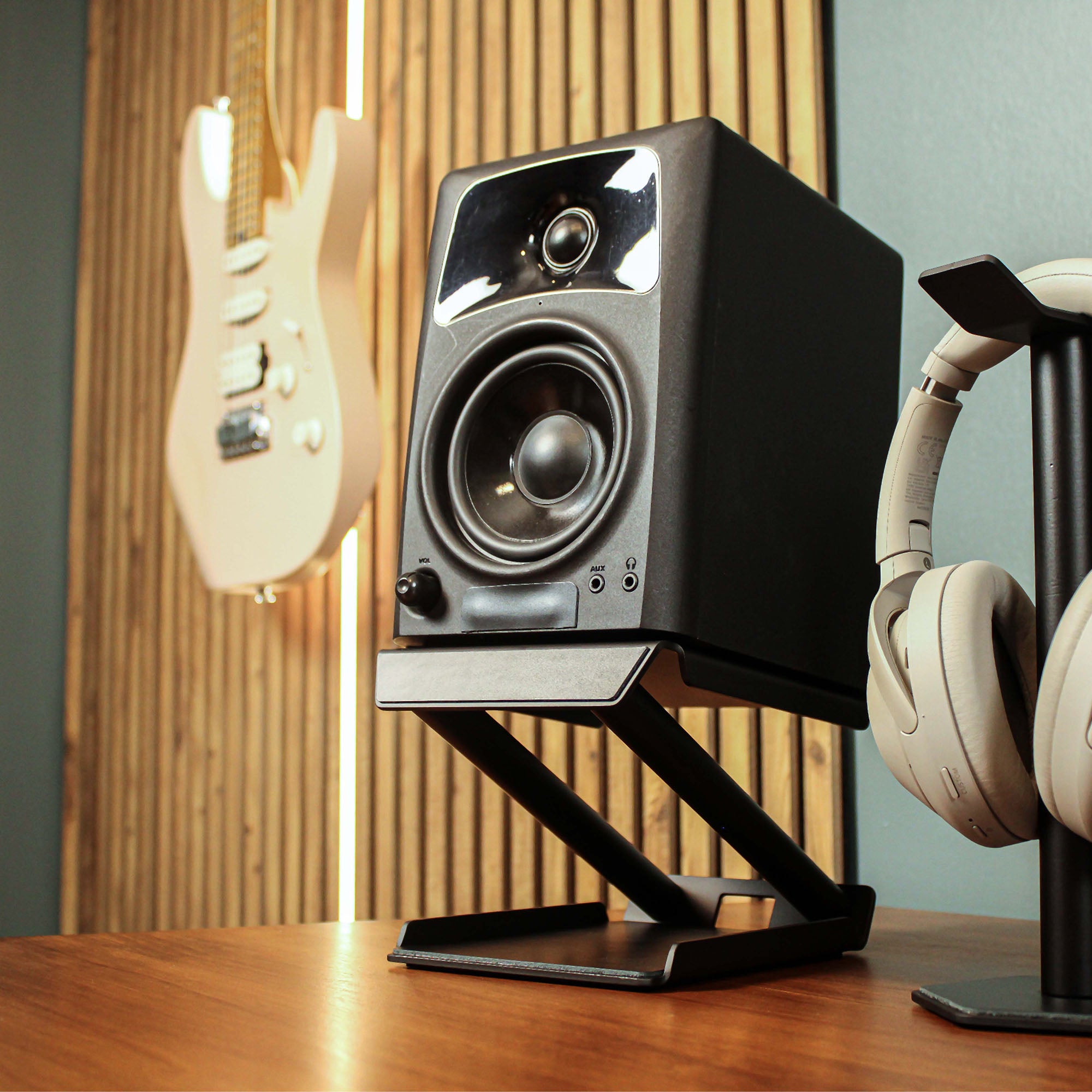 Black Speaker Stand for desk