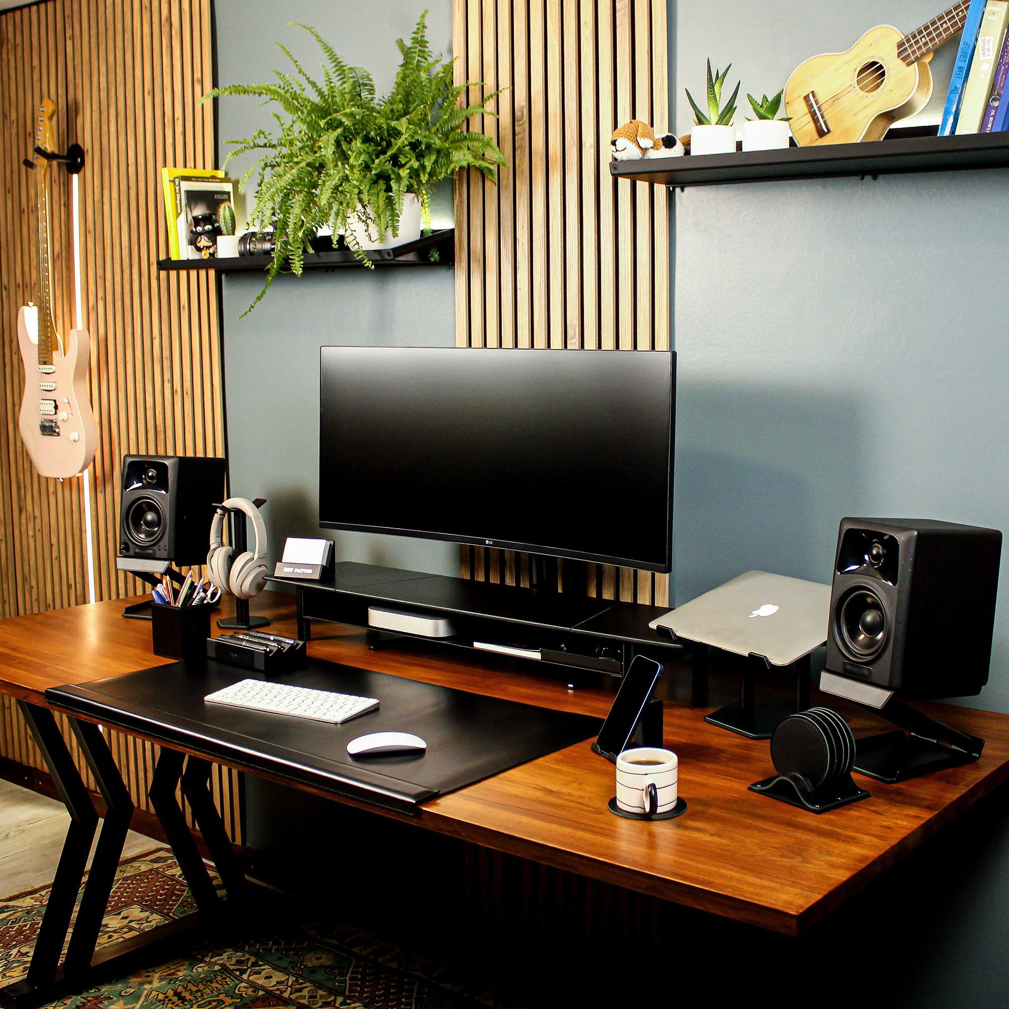Black Speaker Stand for desk