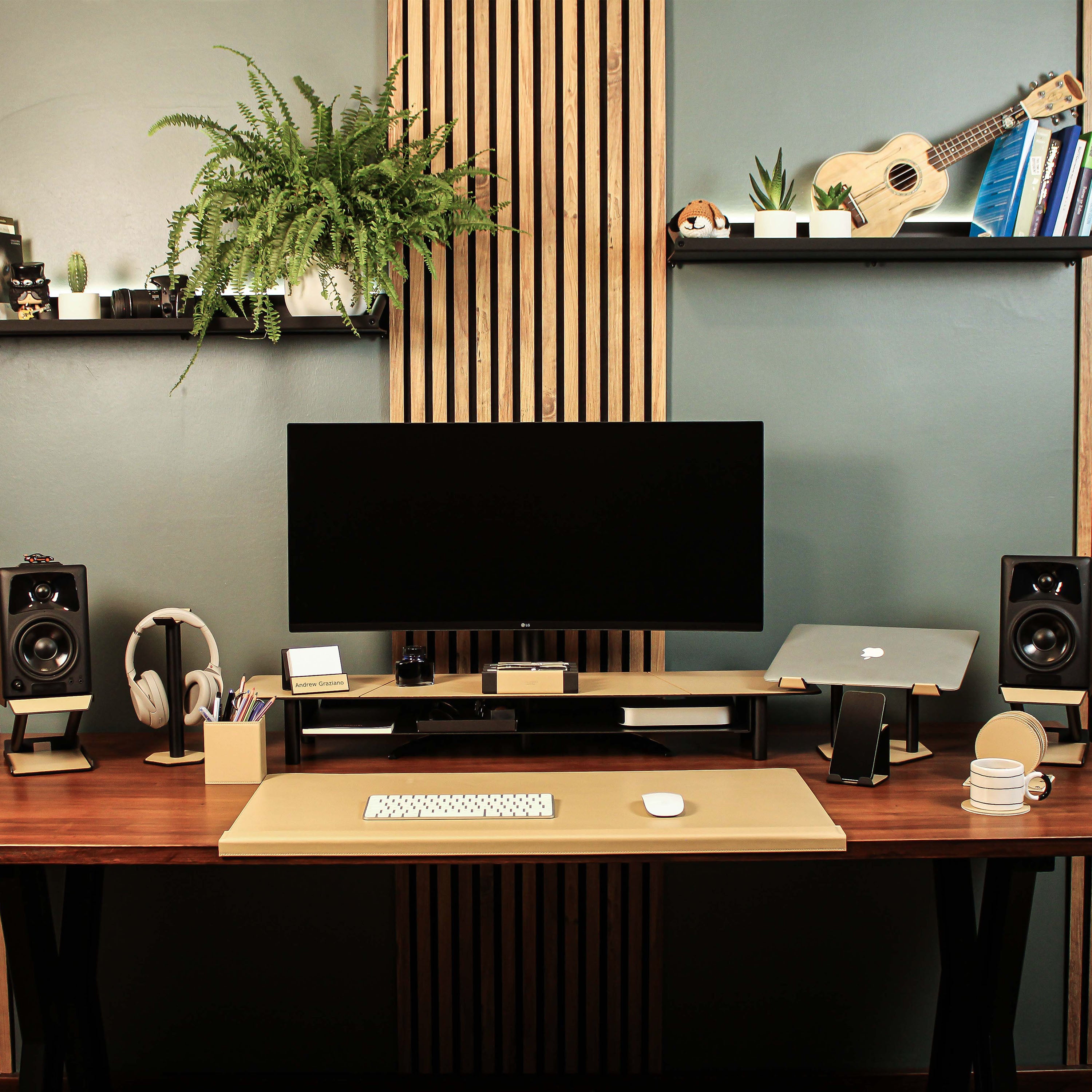 Luxury Business Card Holder with leather overlay