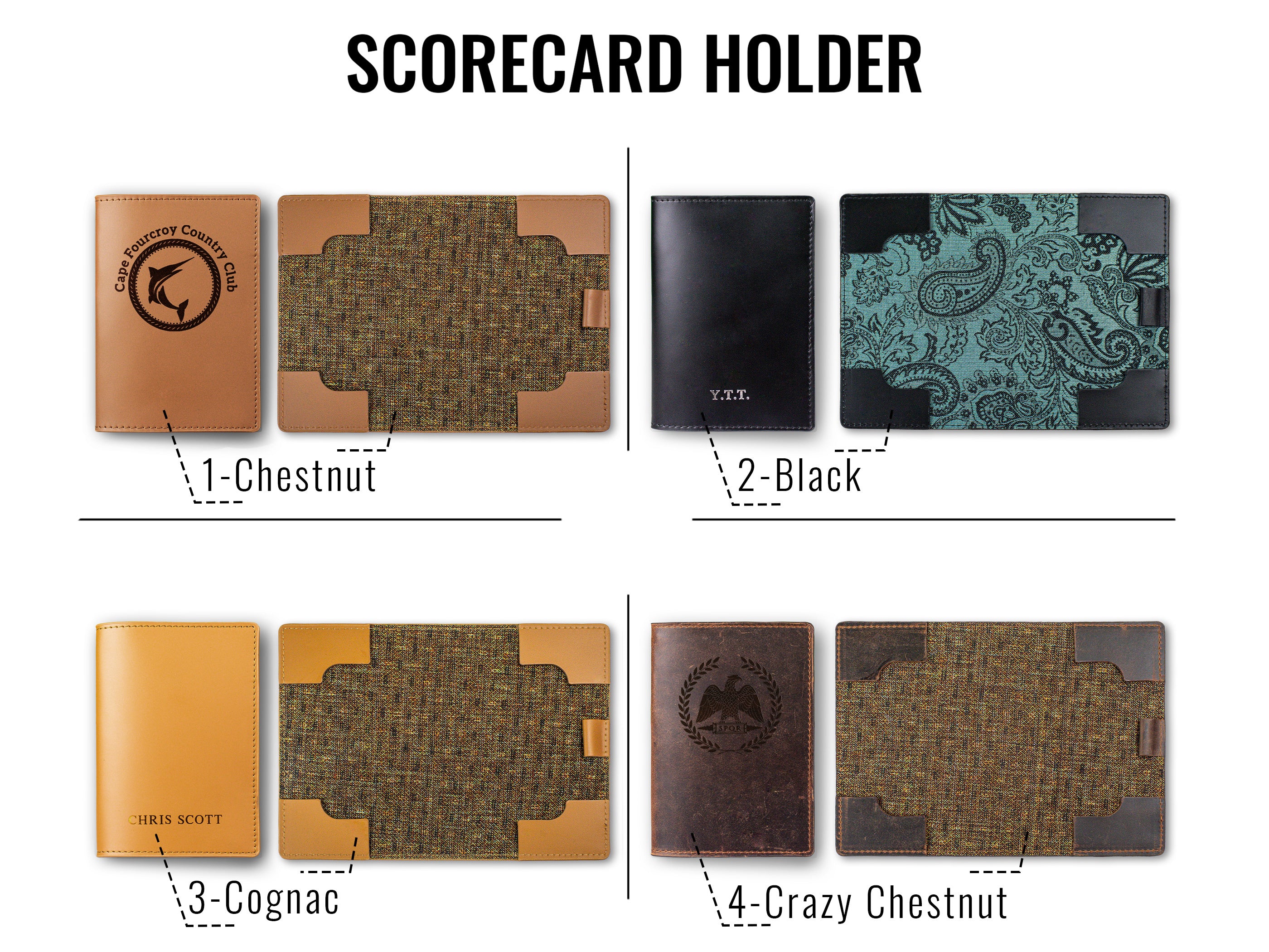 Leather Scorecard Holder & Yardage Book Cover