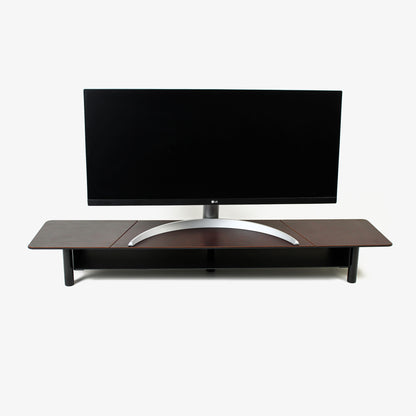 Brown Metal Monitor Stand office desk shelf organizer 