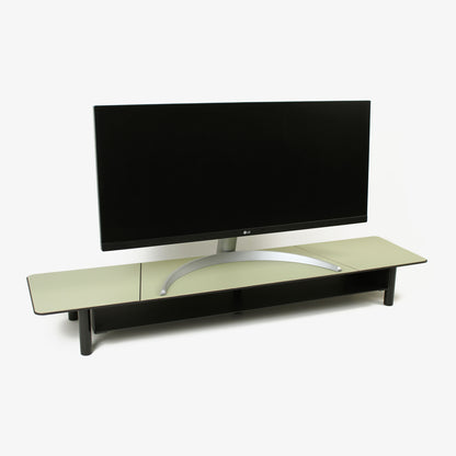Monitor Stand with Leather Overlay