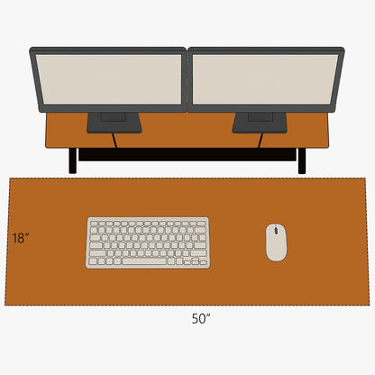 Brown Leather Desk Mat