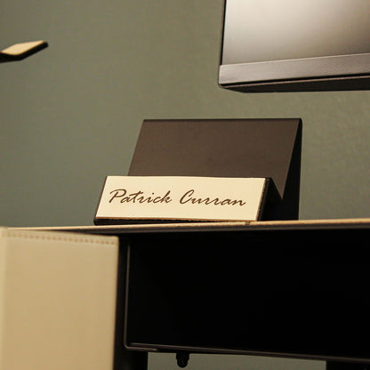 Premium Business Card Holder with leather overlay 
