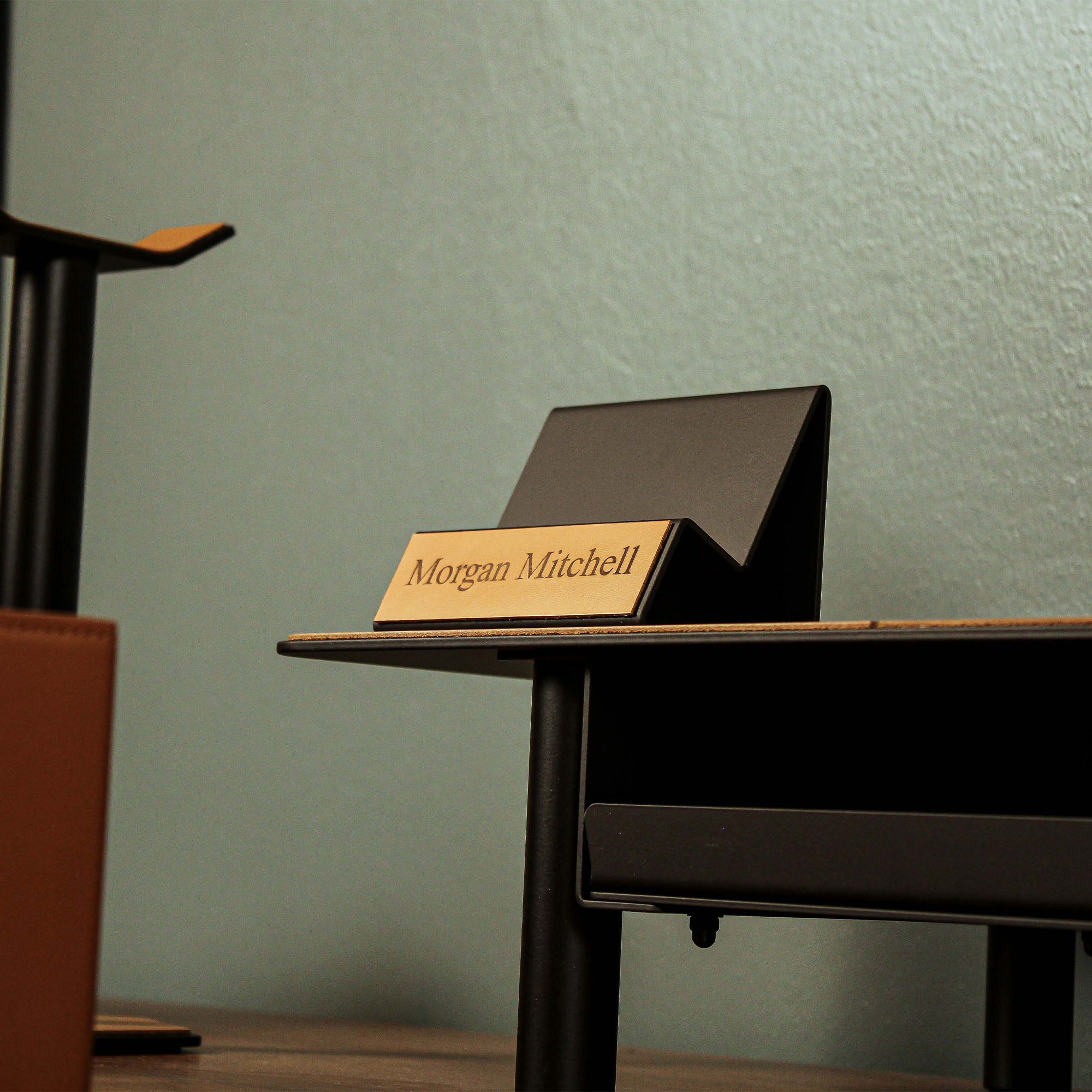 Luxury Business Card Holder with leather overlay 