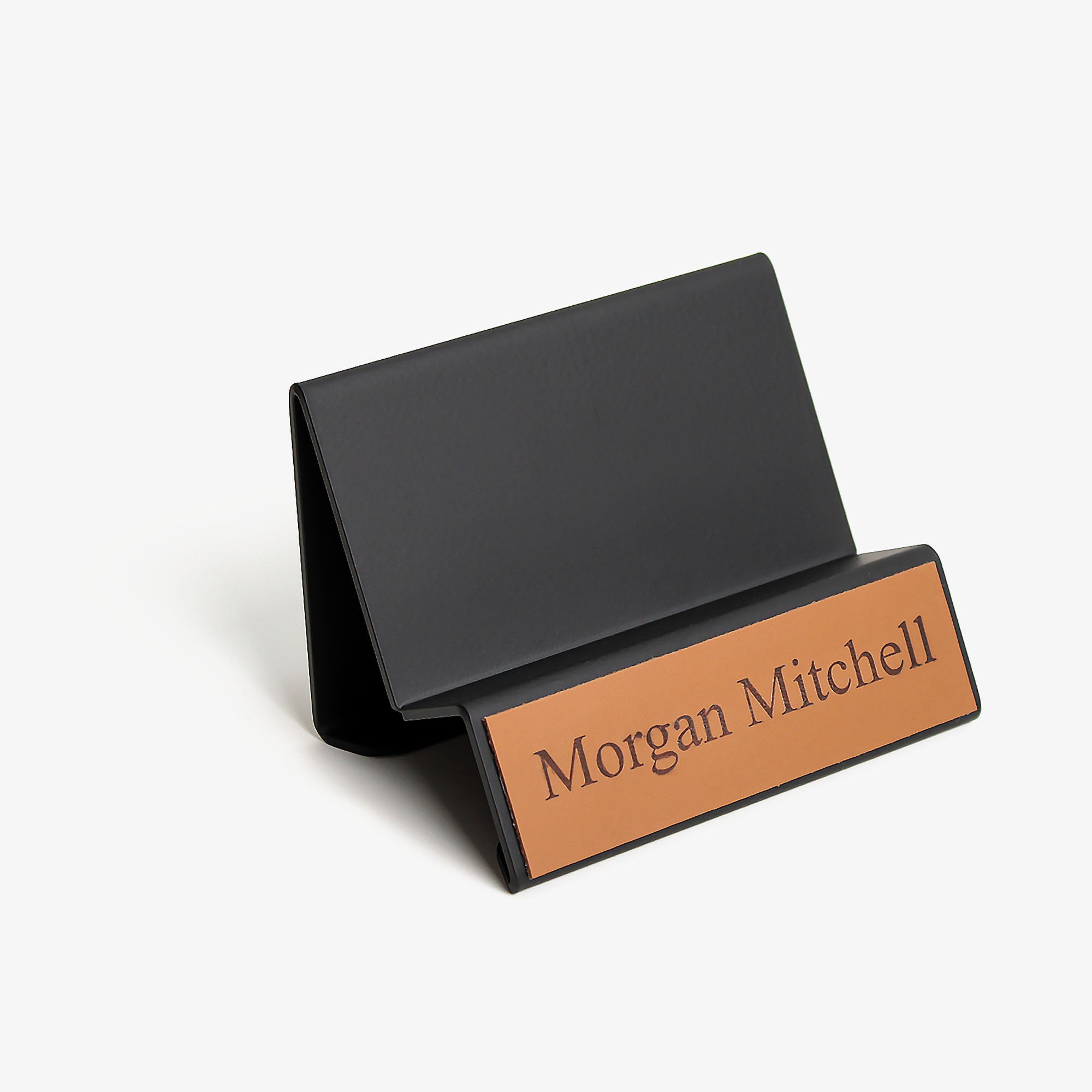 Luxury Business Card Holder with leather overlay 