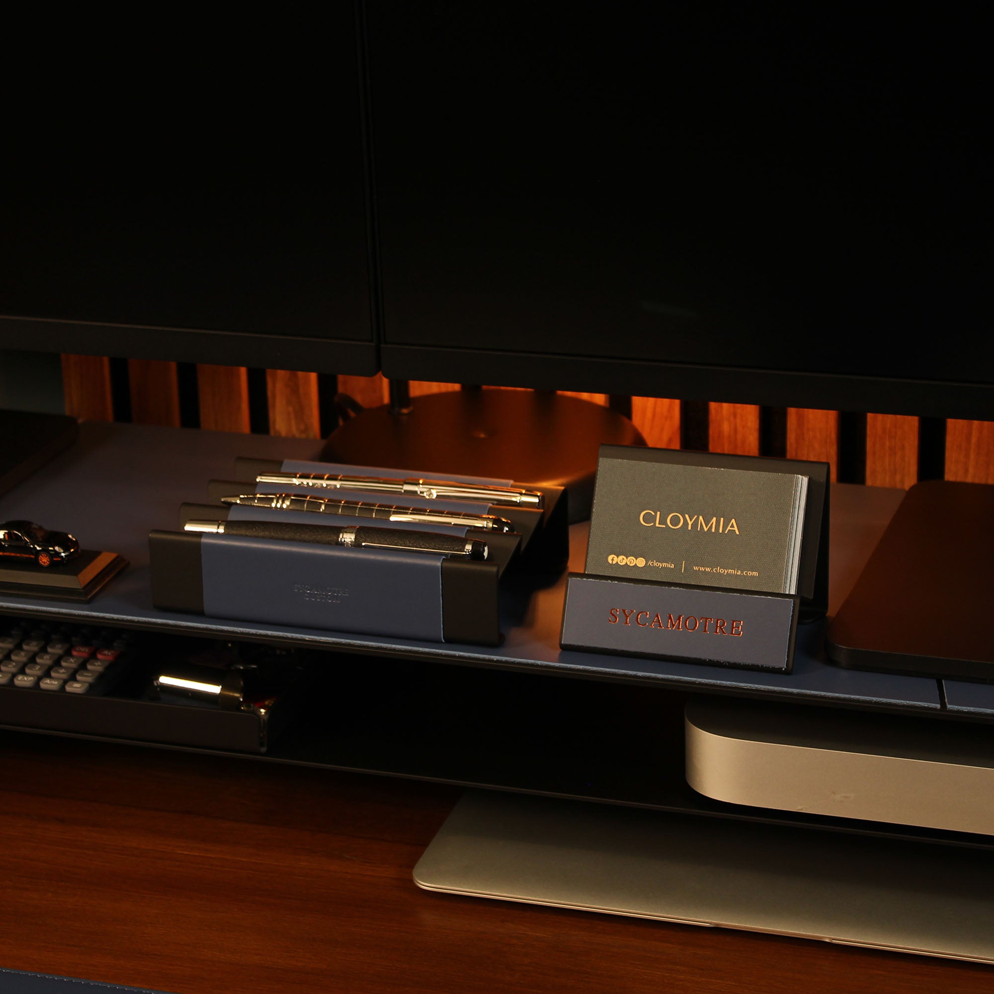 Best Business Card Holder with leather overlay 