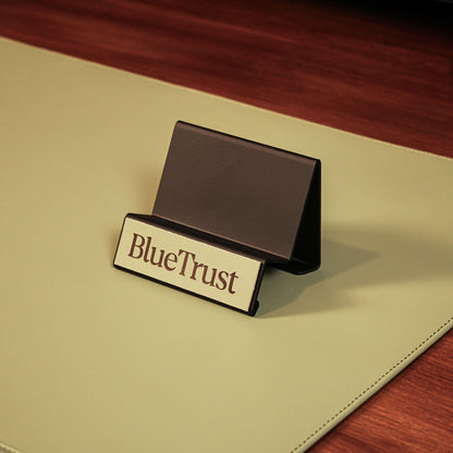 Best Business Card Holder with leather overlay 