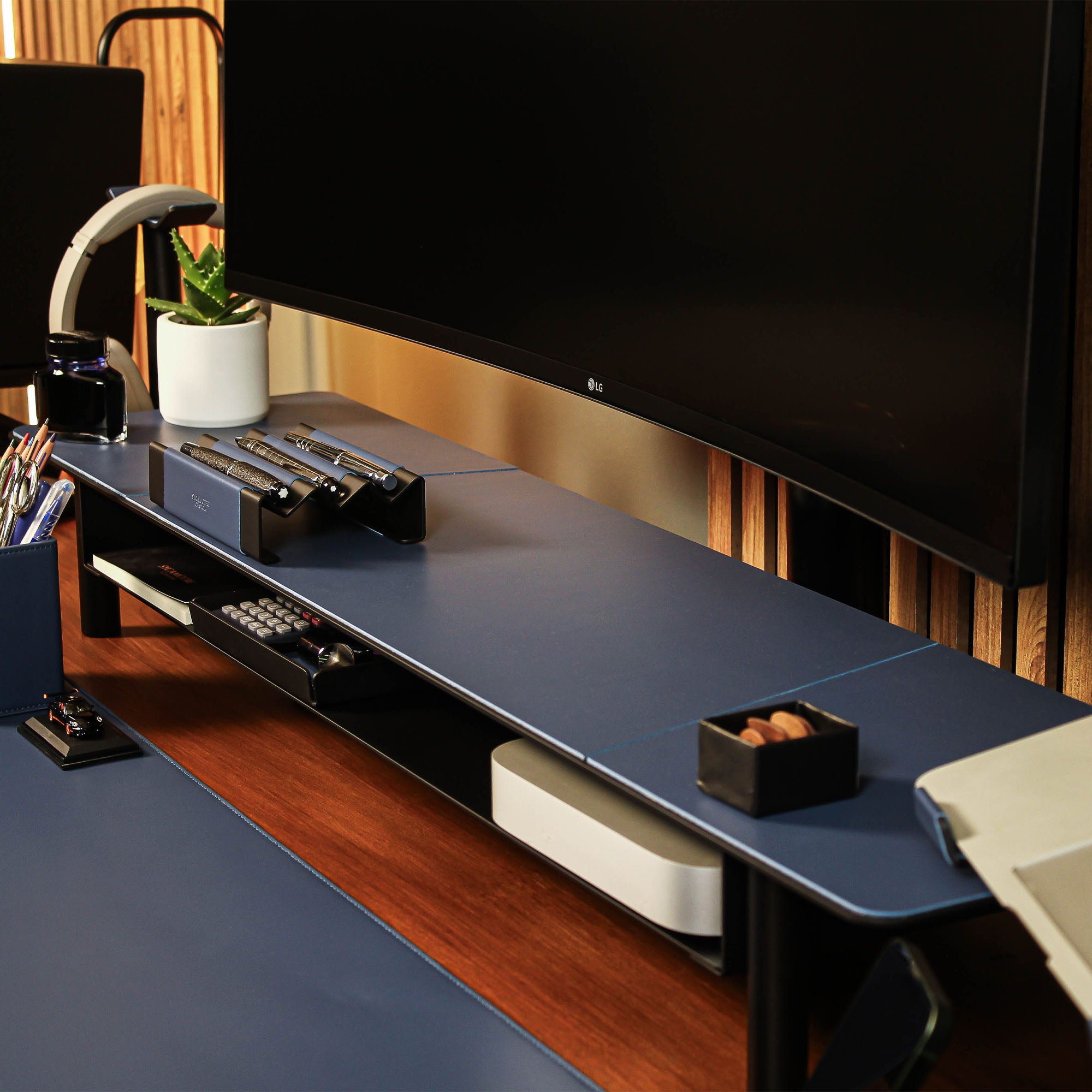 Luxury Office Monitor Stand minimalist desk organizer 