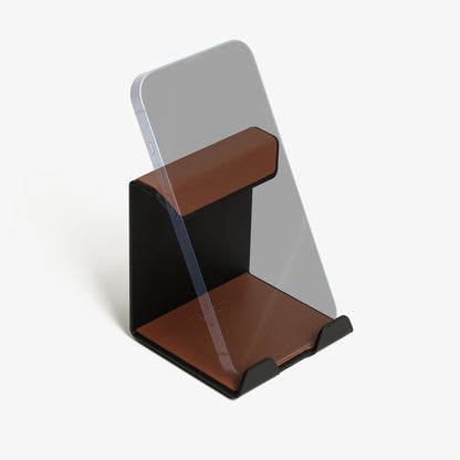 Metal Phone Holder with Leather details