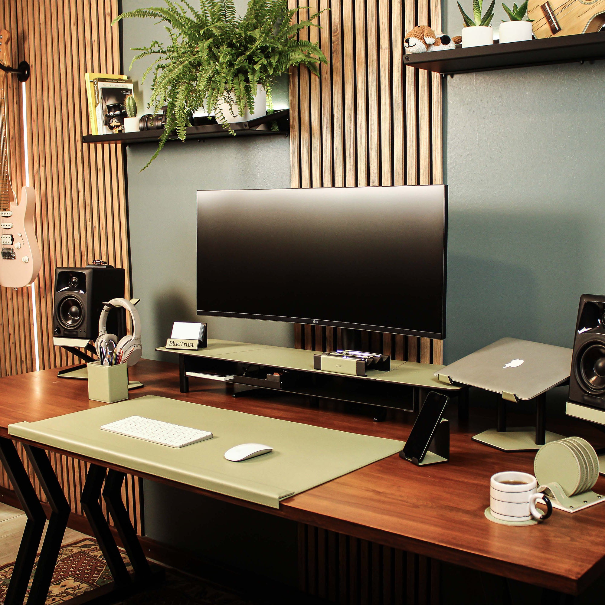 Luxury Office Monitor Stand minimalist desk organizer 