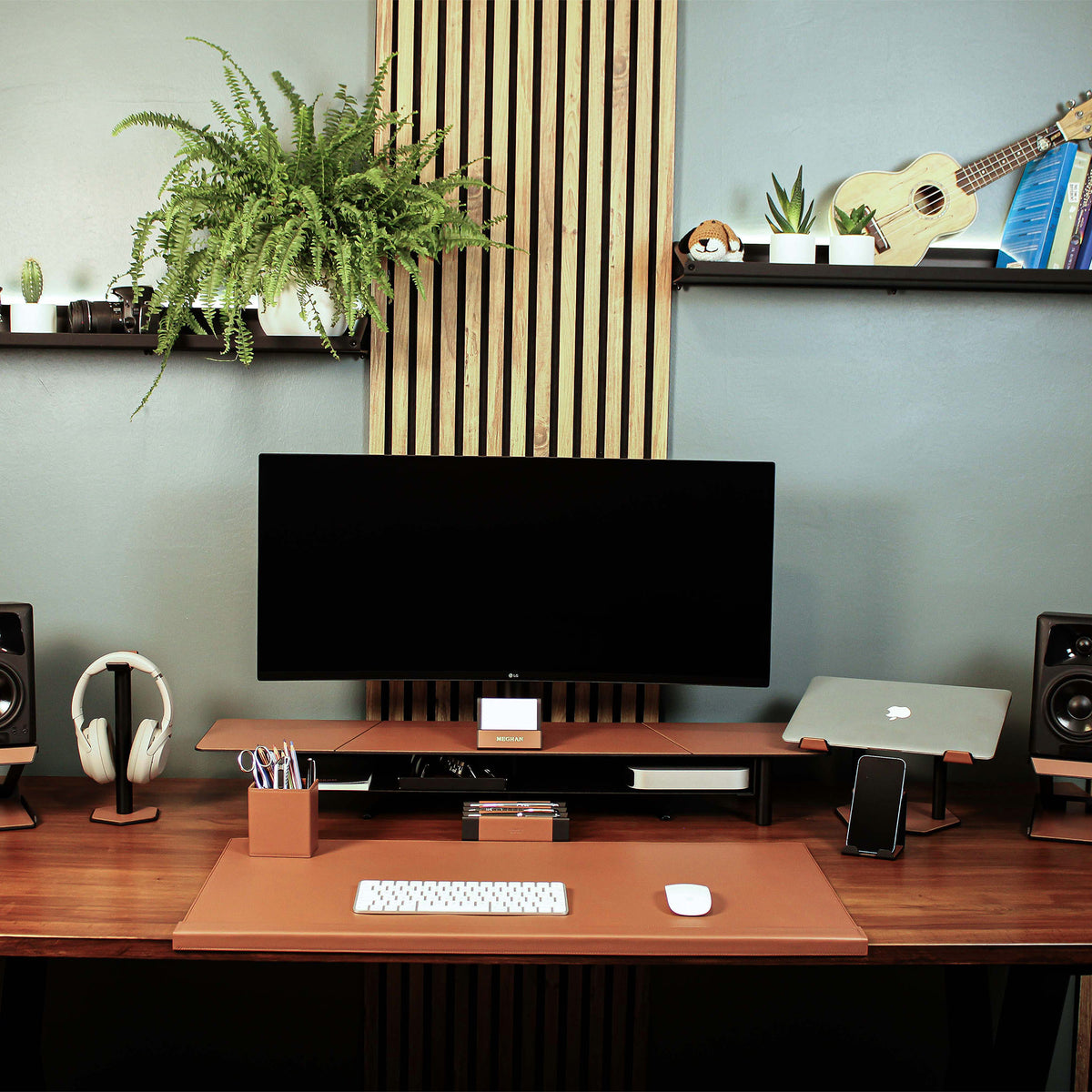 Leather Desk Pad with Edge Protector - Sycamotre Custom – SycamotreCustom